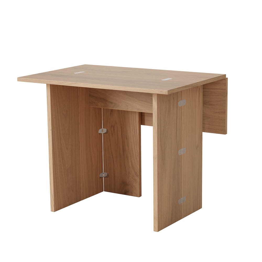 PRE ORDER DESIGN HOUSE STOCKHOLM Flip Table, Solid Oak - Folding Dining Table, Space Saving Furniture for Small Apartments, Kitchen, or Outdoor Patio (3 Sizes Available)