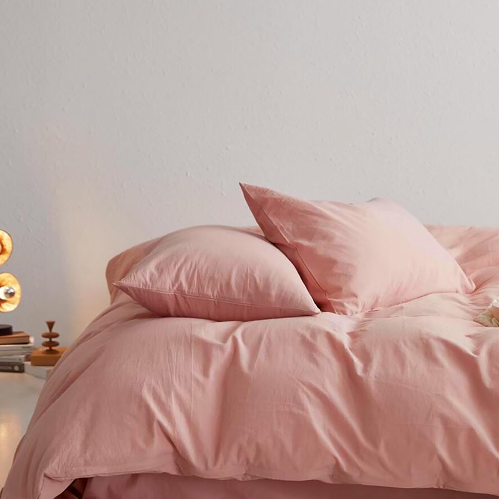 Luxlovery Blush Pink Comforter Set King - Soft Breathable Bedding for Women & Girls, Perfect for Cozy Bedrooms