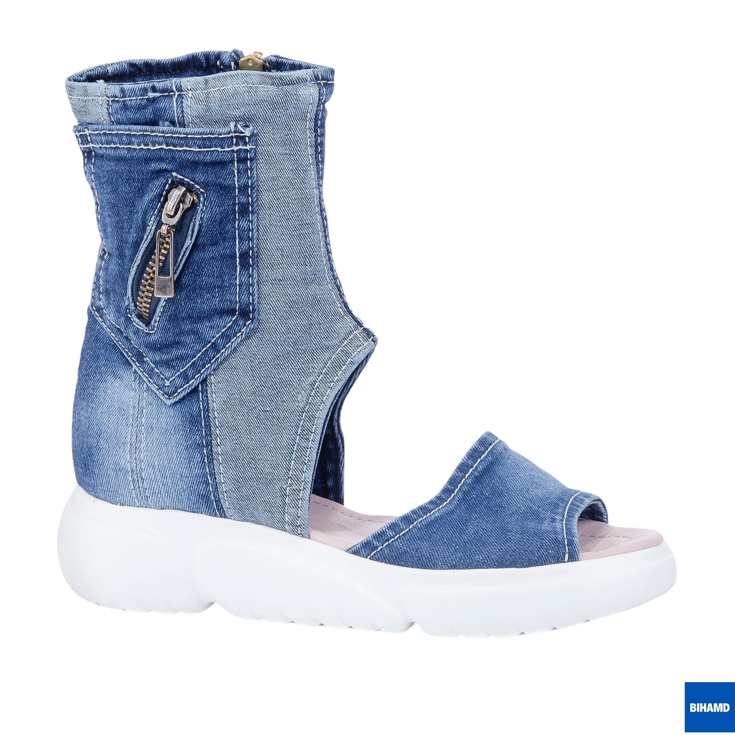 Handmade Women's Sandals Jeans Sports Shoes - Comfortable Blue Casual Sneakers for Walking, Running & Valentine's Day Gift | Perfect for Outdoor Activities, Gym Workouts & Daily Wear