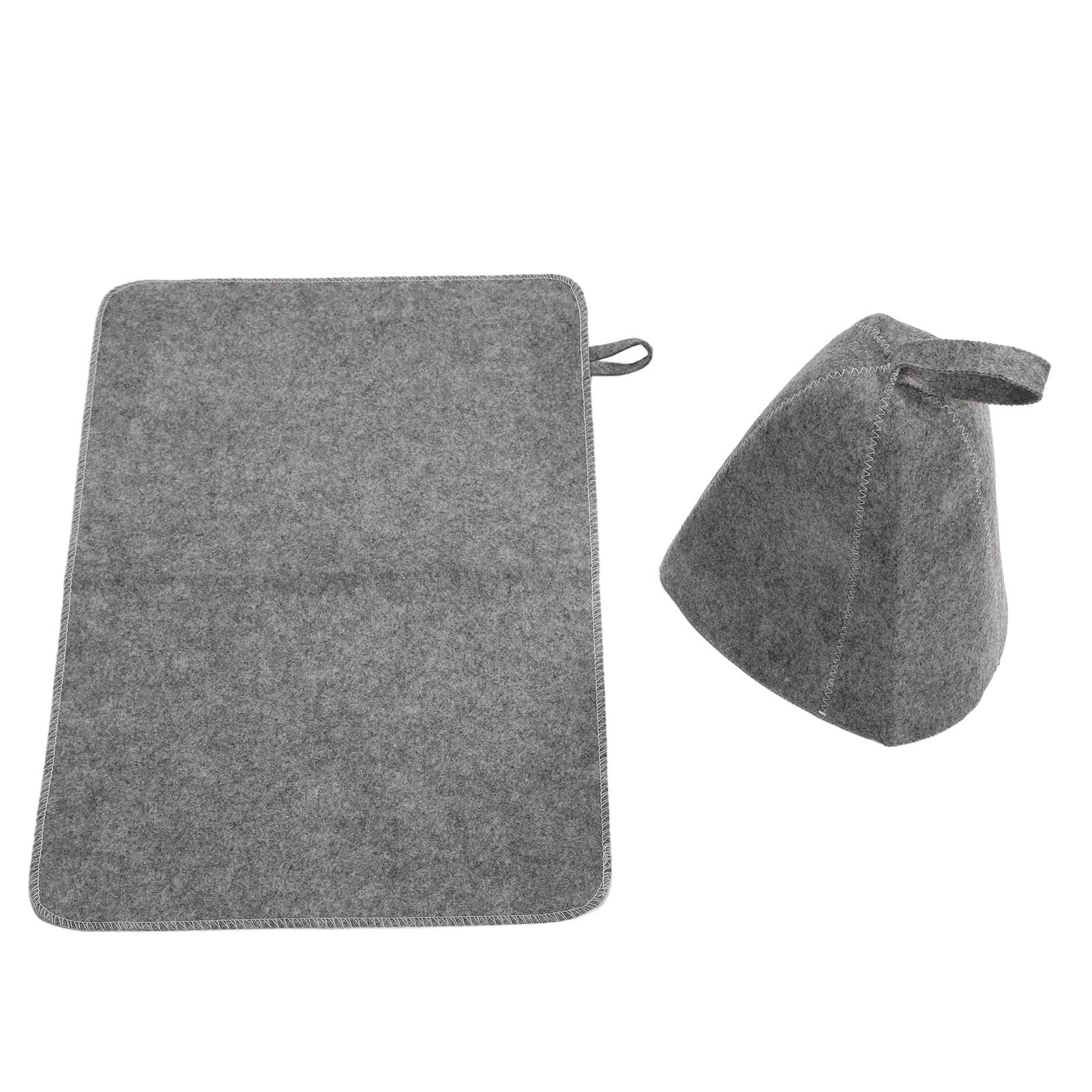Premium Absorbent Felt Sauna Hat & Pad Set - Moisture-Wicking Headband for Men's Sauna & Steam Room - Keep Head Dry & Comfortable During Spa, Hot Yoga & Relaxation Sessions