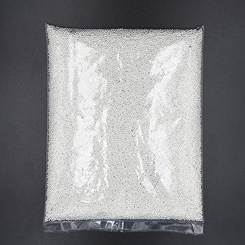 RD-14460 1kg Silver Rhinestone Nail Caviar Beads - 0.8mm Mini Metal Glitter for 3D Nail Art, DIY Manicure Decorations | Perfect for Salon, Home Nail Design & Party Glam Looks