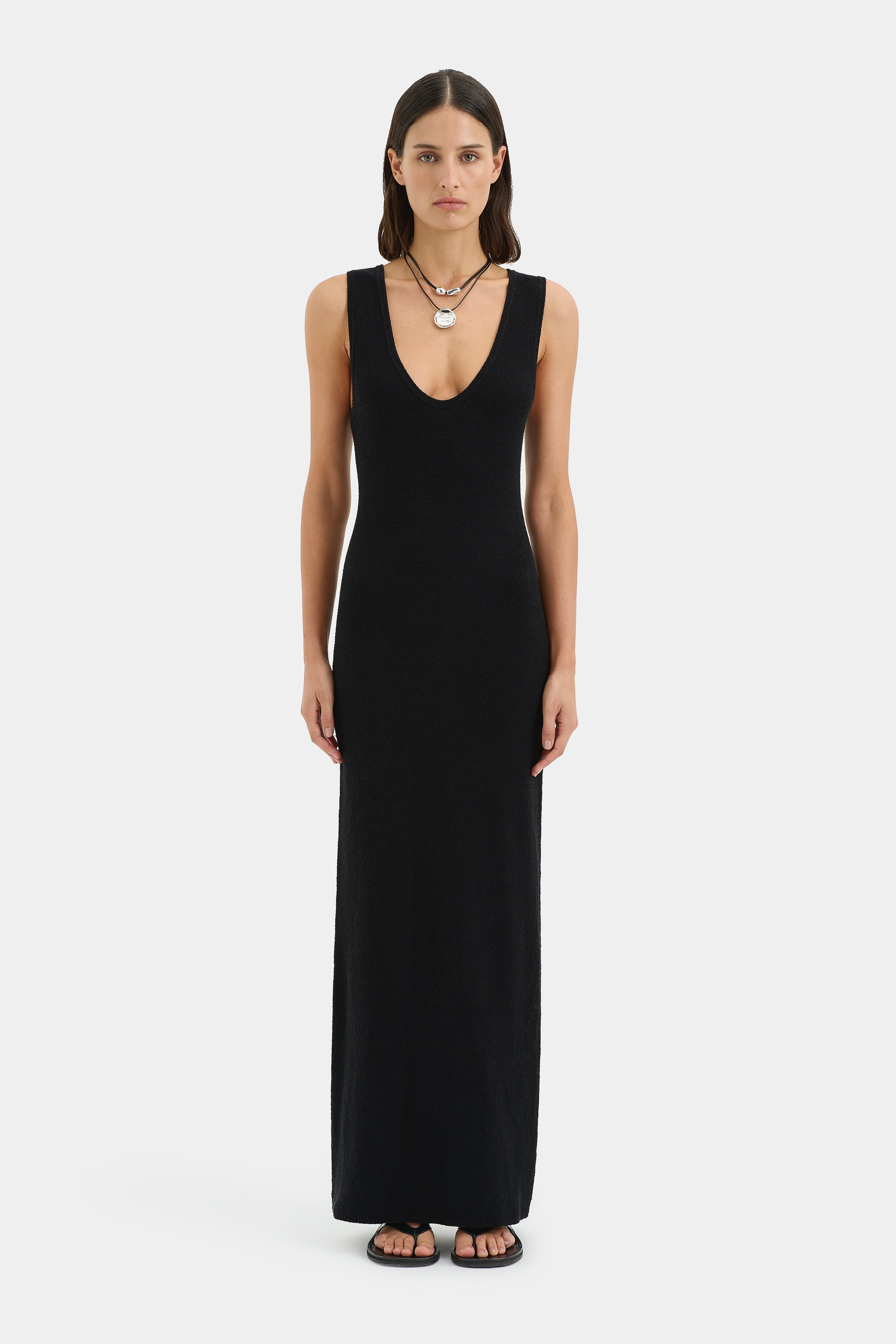 Chiara Scoop Neck Dress - Women's Elegant Flowy Midi Dress for Casual Wear, Date Night & Summer Outfits