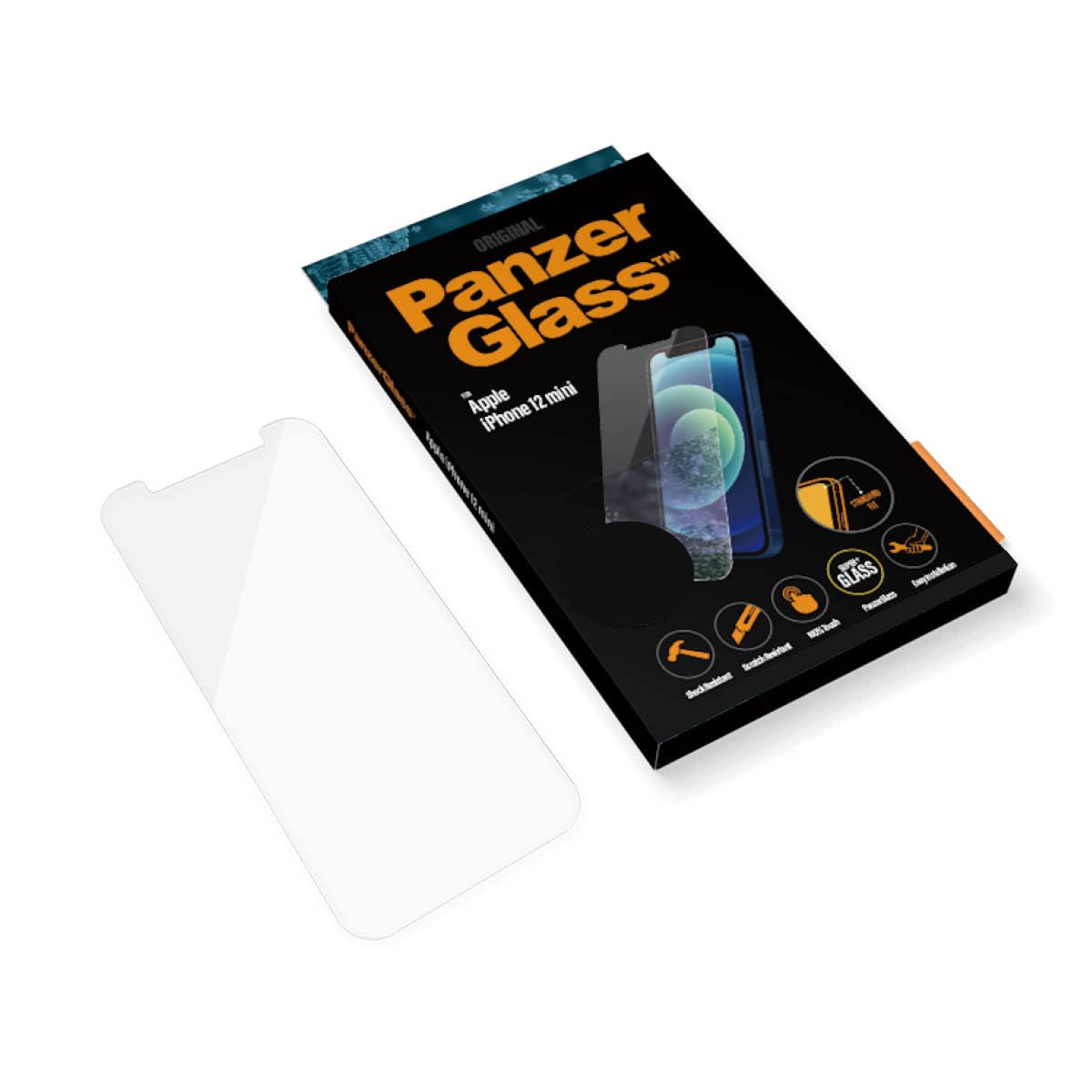 PanzerGlass™ Tempered Glass Screen Protector for Apple iPhone 12 Mini - Ultra Thin, 9H Hardness, Scratch & Shock Resistant, Bubble-Free Installation - Perfect for Daily Use, Travel & Outdoor Activities