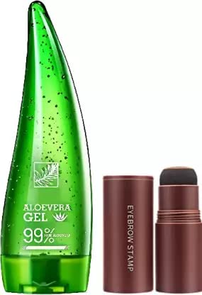 1PC Hairline Powder & Aloe Vera Gel Set - Daily Makeup Essentials for Natural Hairline & Skin Hydration | Perfect for Touch-Ups & Soothing Dry Skin