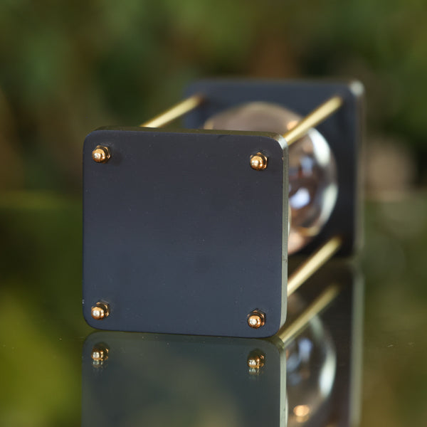 Elegant Black Square Hourglass Urn with Gold Spindles - Perfect for Home Decor, Memorial Keepsake & Gift for Loved Ones