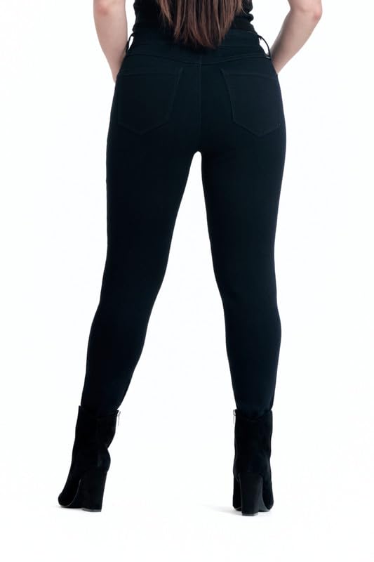 1822 Denim Petite Butter Soft Mid-Rise Ankle Skinny Jeans for Women - Midnight Blue Rinse | Comfortable Stretch Denim Pants for Casual Wear & Office Outfits