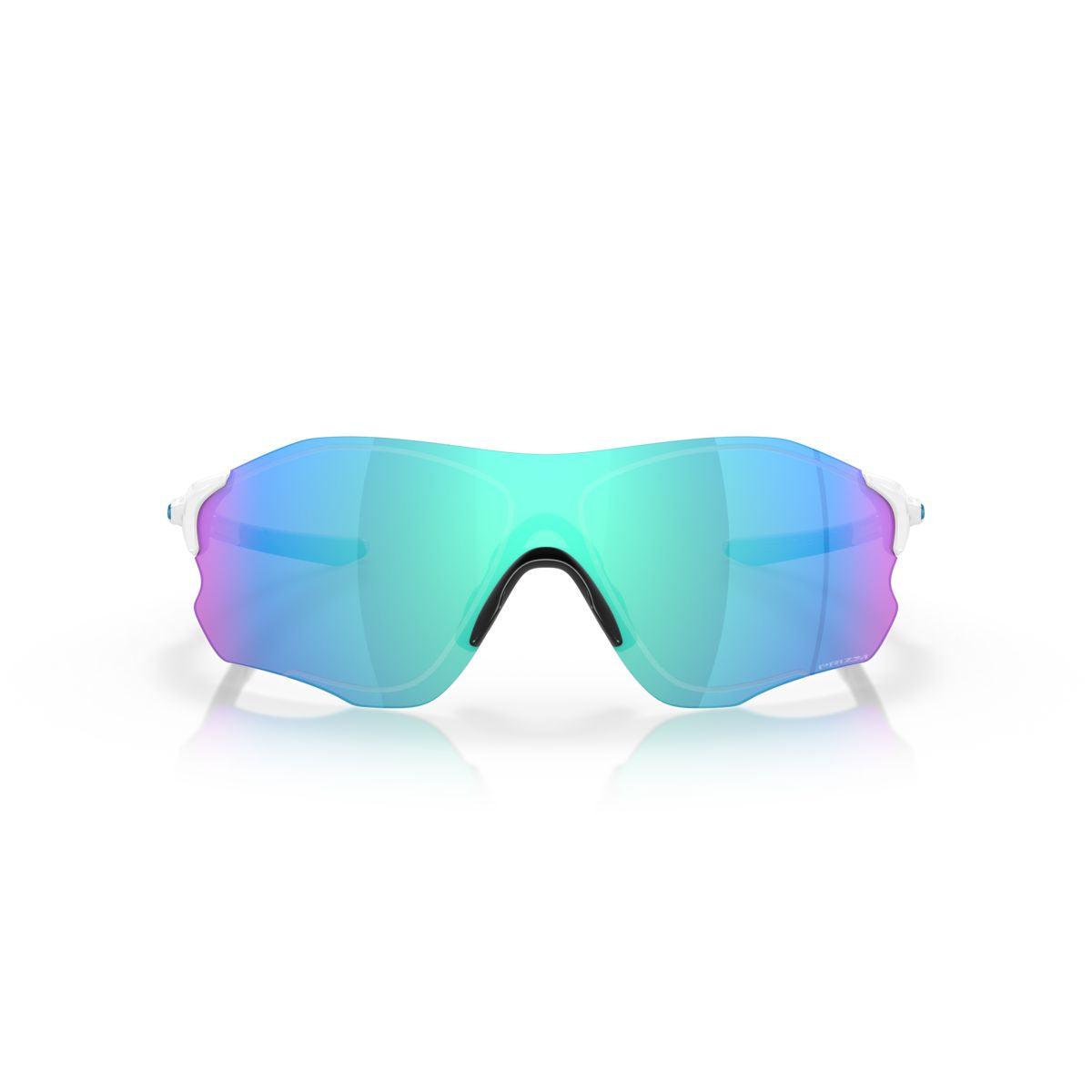 Oakley EVZero Path Sunglasses - Low Bridge Fit, Polished White Frame with Prizm Sapphire Lenses (Model 0OO9313) - Perfect for Running, Cycling & Outdoor Sports