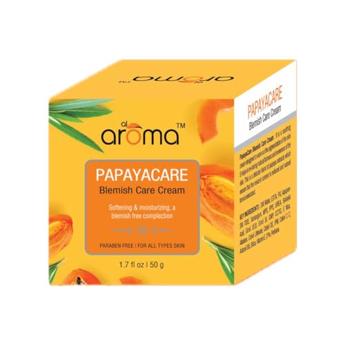 Alaroma Leafs Papaya Care Blemish Cream - Natural Skin Rejuvenation & Blemish Removal for All Skin Types (50g) - Perfect for Acne-Prone Skin & Daily Facial Care