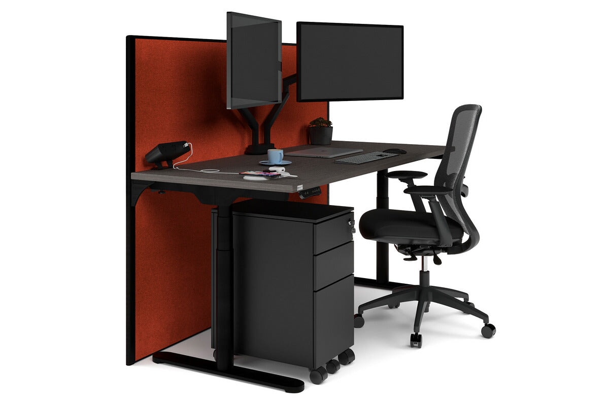 Premium Adjustable Height Single Workstation Desk - 1600L x 700W Size - Ideal for Home Office, Study & Workspace Ergonomics