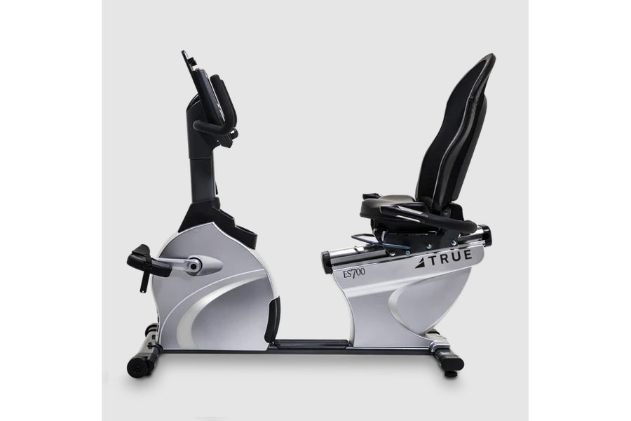 TRUE ES700 Recumbent Exercise Bike for Home Gym - Low Impact Cardio Workout Machine for Seniors & Rehabilitation - Perfect for Small Spaces & Indoor Cycling Training