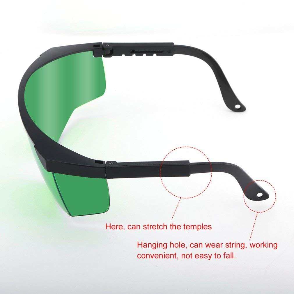 Comgrow 2 Pack Laser Safety Glasses - UV Protection 200nm-450nm & Infrared 800nm-2000nm - Adjustable Frame for Laser Engraving, Cutting, Welding - Eye Protection Goggles for DIY Projects & Professional Use
