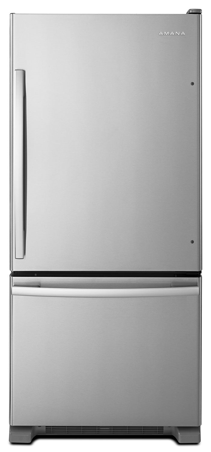 Amana 18.7 Cu. Ft. Stainless Steel Bottom Freezer Refrigerator ABB1924BRM - Energy Efficient Kitchen Appliance for Modern Homes