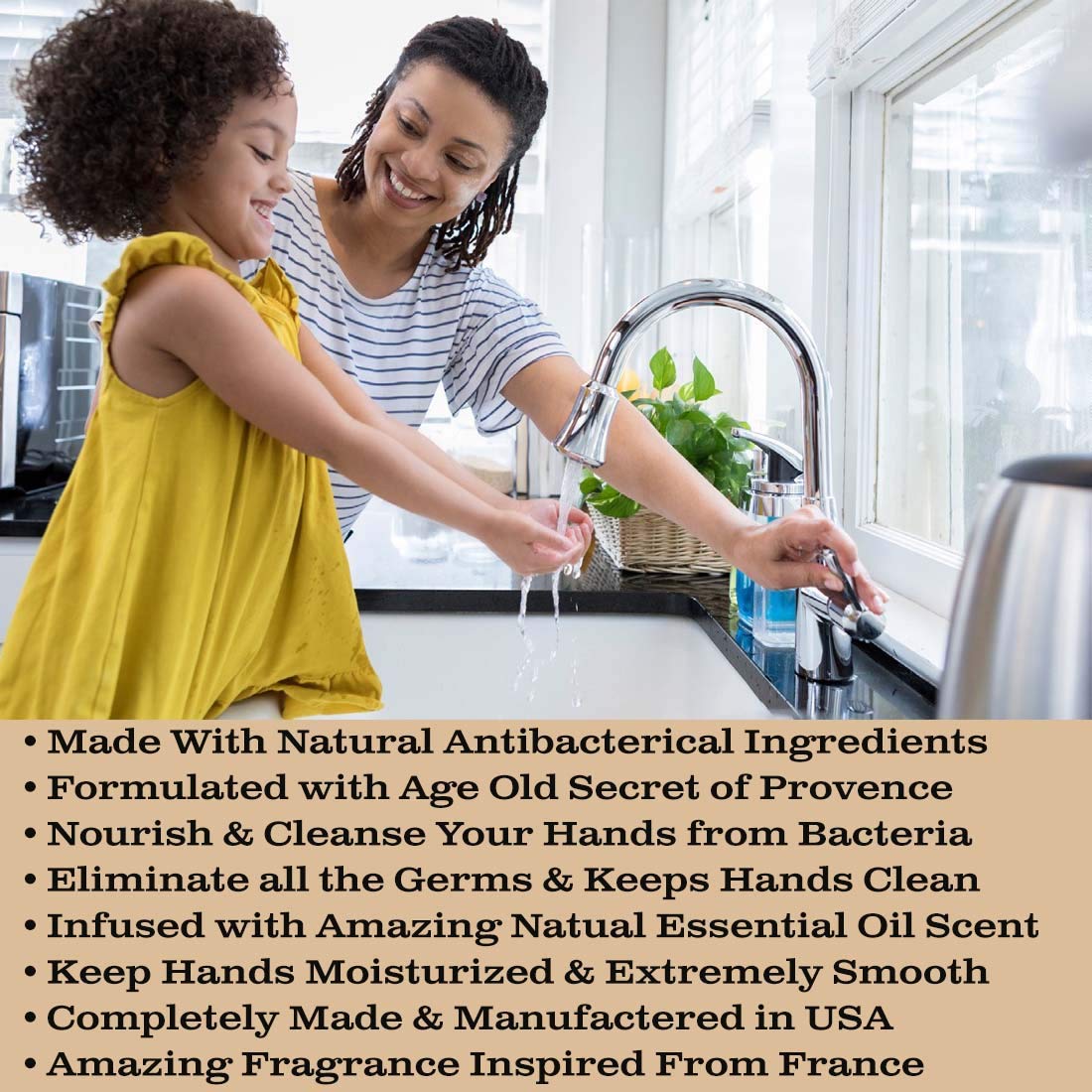 Olivia Care Antibacterial Hand Soap with Sage, Tea Tree Oil & Orange Blossom | Moisturizing & Germ-Fighting Hand Wash for Kitchen & Bathroom | 18.5 fl oz | Perfect for Daily Hygiene, Food Prep & Guest Bathrooms