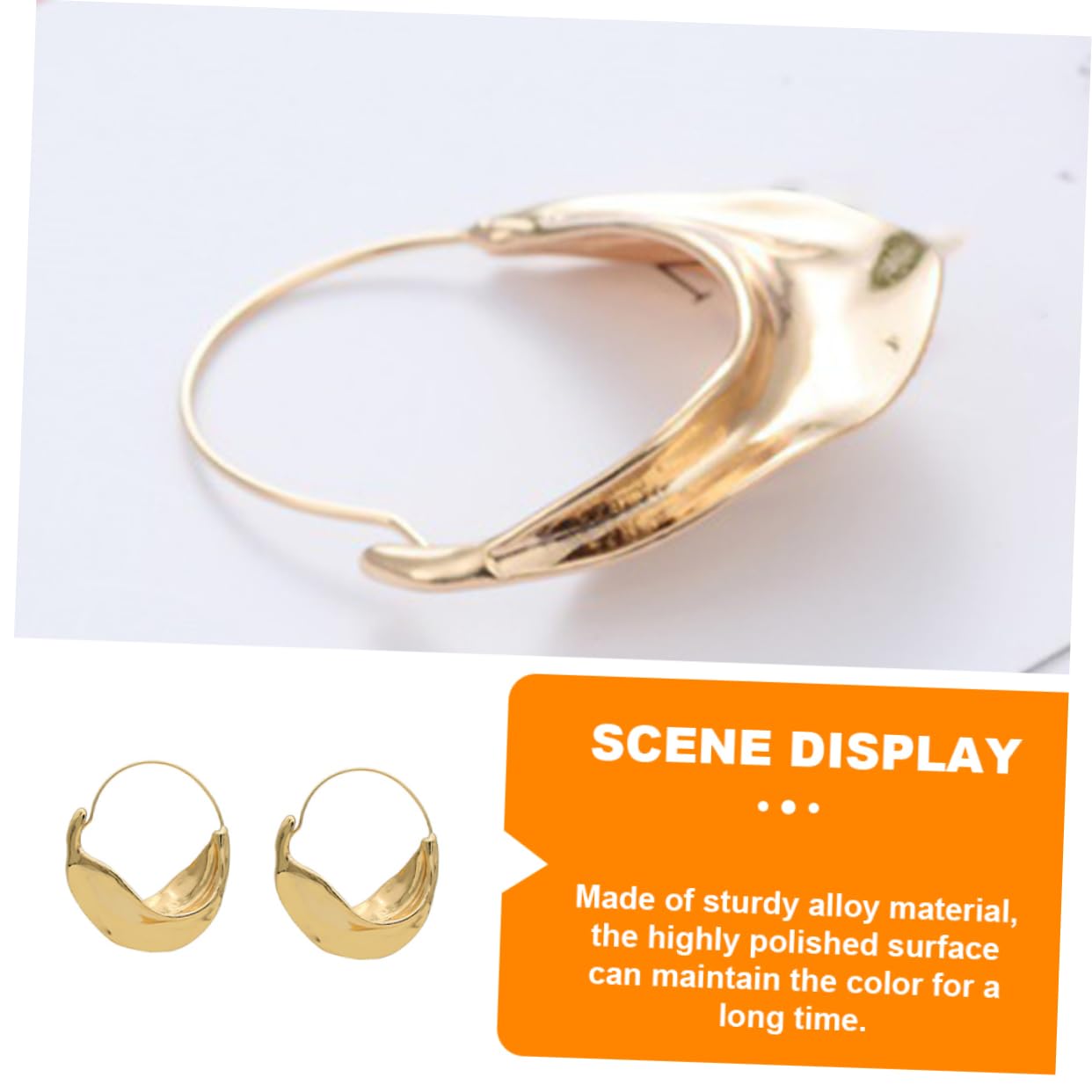 SOIMISS Gold Pearl Drop Earrings for Women - Exaggerated Flower Basket Dangle Earrings, Hoop Huggie Post Earrings | Elegant Jewelry for Parties, Weddings & Daily Wear