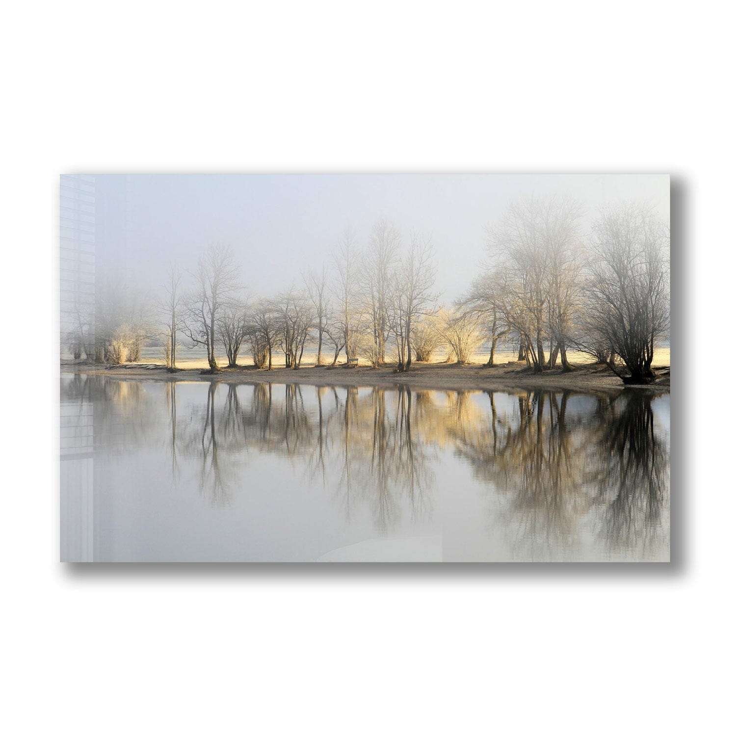 The Reflection - Premium Tempered Glass Wall Art Decor for Living Room, Bedroom & Office - Shatterproof Modern Mirror Art for Home & Office Decor