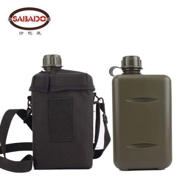 BPA-Free Military Water Canteen 2L (67oz) - Durable Plastic Water Bottle for Tactical Use, Camping, Hiking & Outdoor Adventures - Multiple Color Options