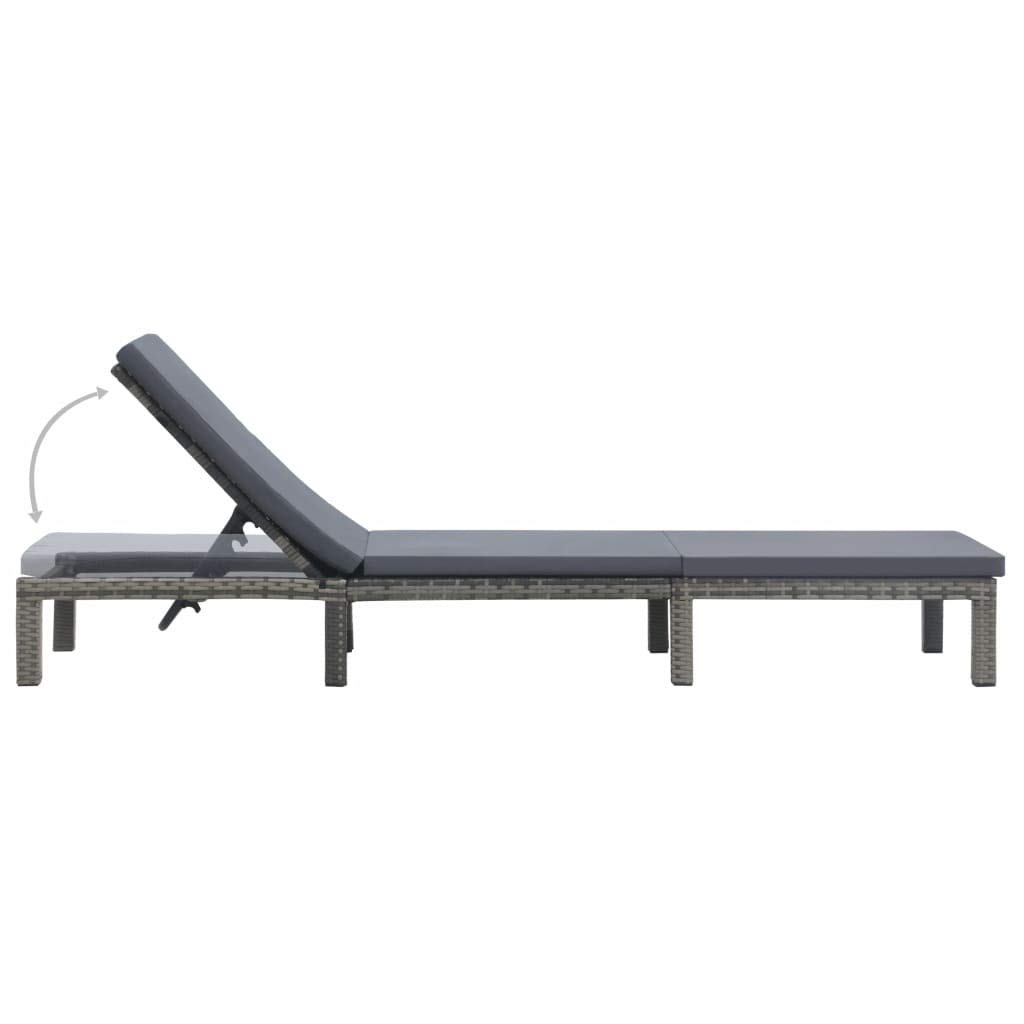 Rattan Wicker Chaise Lounge Chair - Adjustable Backrest Outdoor Patio Recliner with Cushion | Fast Shipping | Perfect for Garden, Yard, Poolside & Sunbathing Relaxation