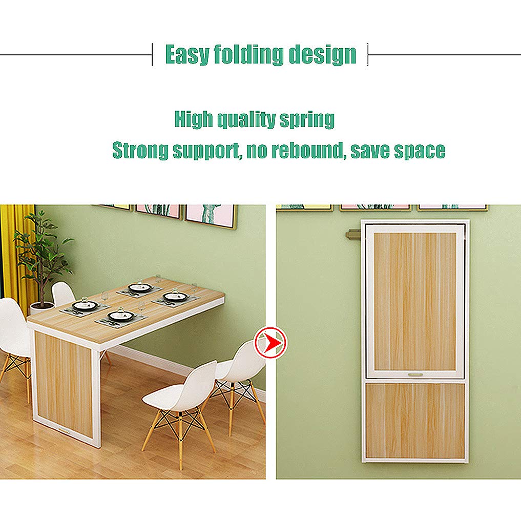 Space-Saving Wall Mounted Folding Dining Table | Convertible MDF Desk for Office, Bedroom & Kitchen | Multi-Functional Fold-Up Computer Desk | Perfect for Small Apartments, Dorms & Tiny Homes