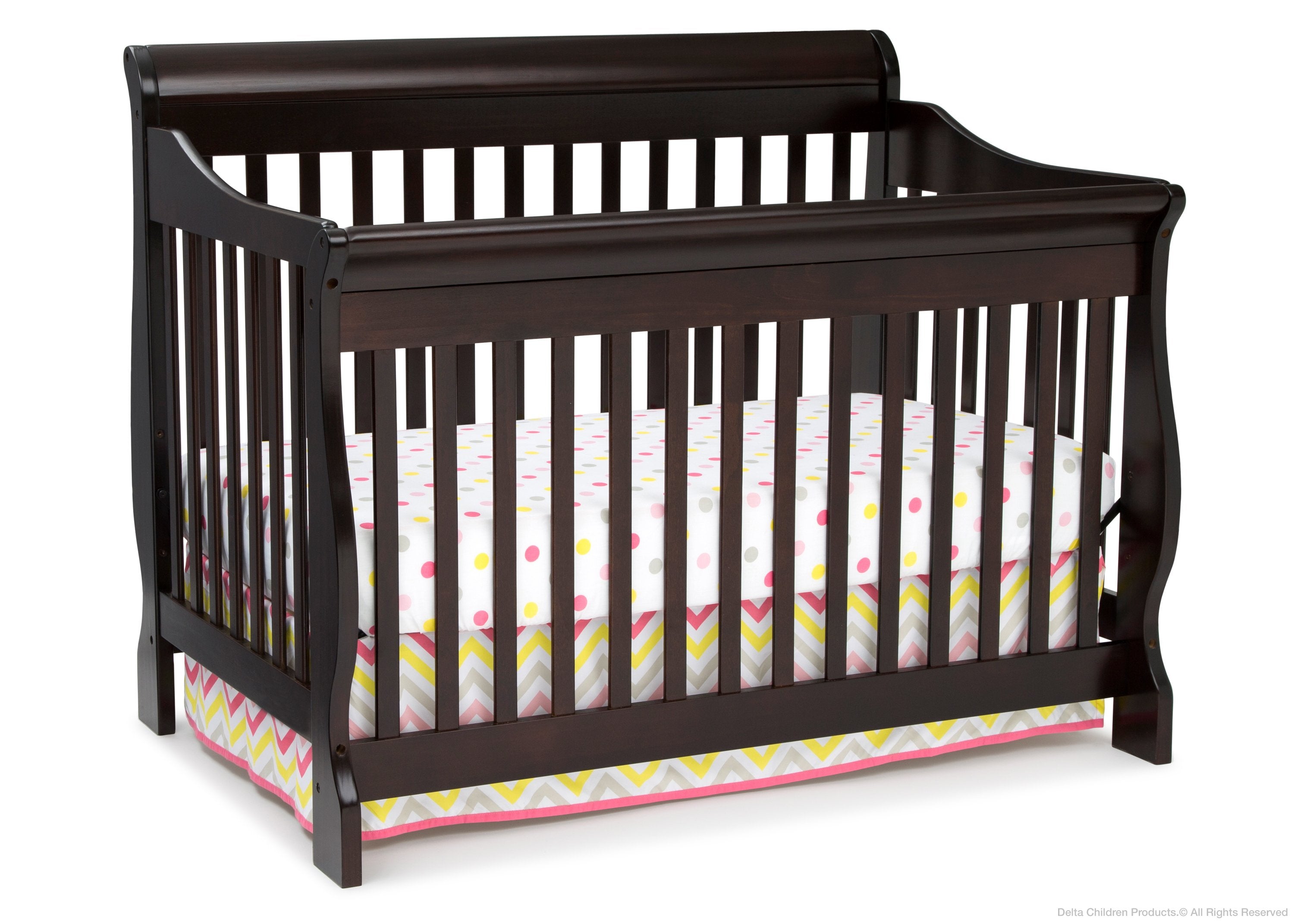 4-in-1 Convertible Baby Crib with Toddler Bed, Daybed & Full-Size Bed Frame - Safe Nursery Furniture for Newborn to Teen - Perfect for Bedrooms, Daycare & Guest Rooms