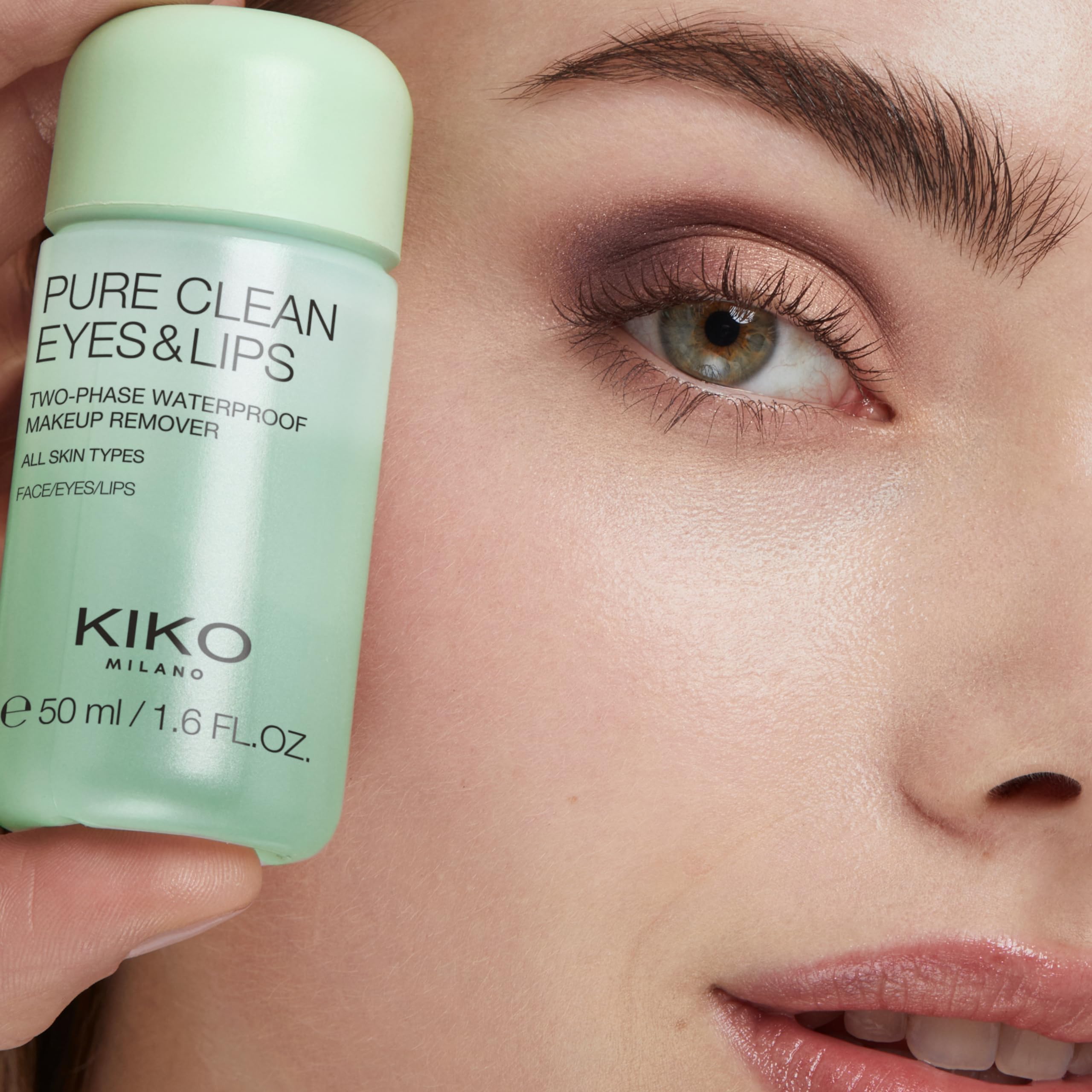KIKO Milano Pure Clean Eyes & Lips Mini - Biphasic Makeup Remover for Eyes & Lips - Travel Size | Gentle & Effective for Sensitive Skin | Perfect for Travel & On-the-Go Makeup Removal