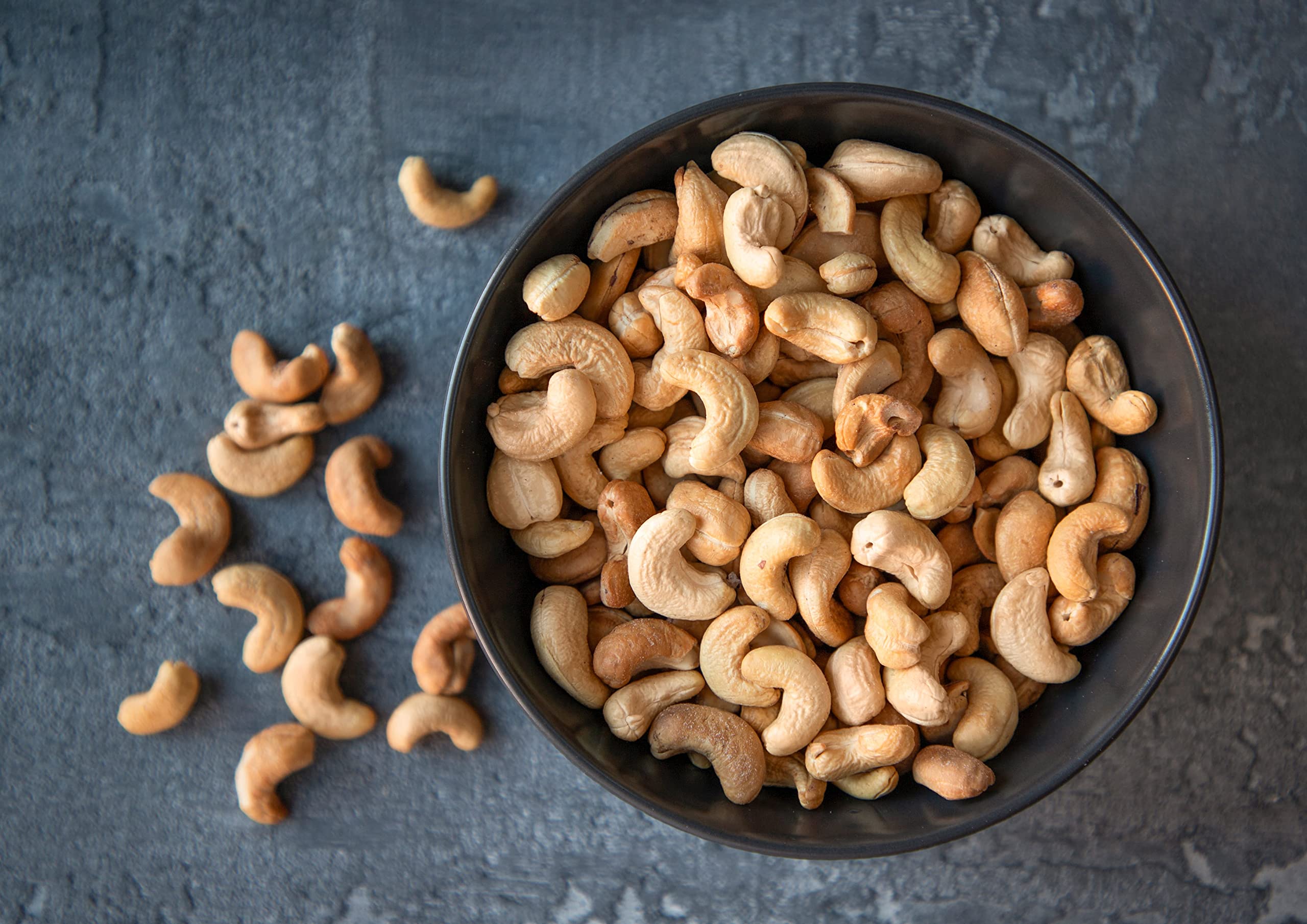 Organic Dry Roasted Whole Cashews with Himalayan Salt - 8 Pounds | Non-GMO, Vegan, Kosher | Oven Roasted, Lightly Salted, No Oil Added | High Protein Snack for Parties, Hiking & Healthy Lifestyle