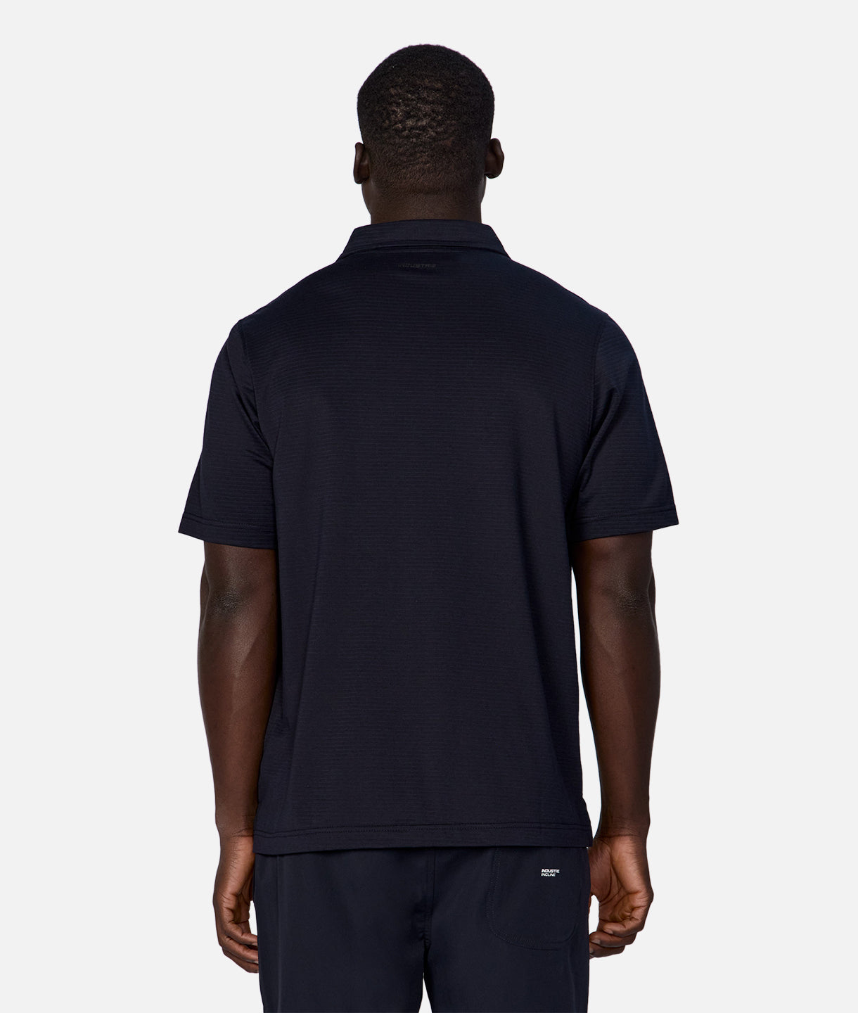 Tech Watson Men's Performance Polo Shirt - Dark Navy Blue - Moisture Wicking & Breathable for Golf, Work & Casual Wear