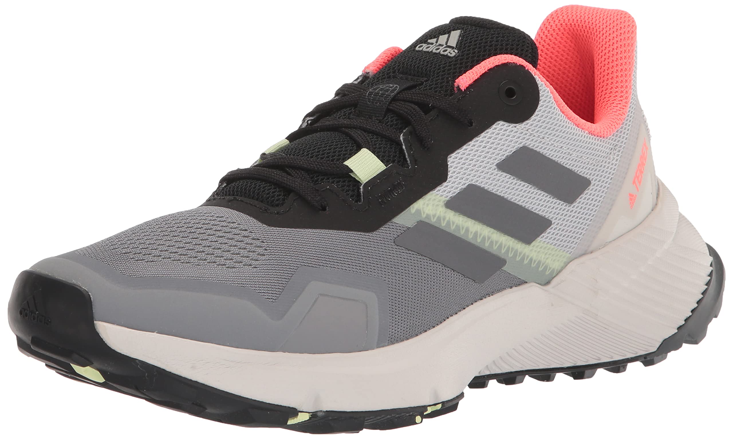 Adidas Women's Terrex Soulstride Trail Running Shoes - Lightweight & Durable for Hiking & Outdoor Adventures - Grey/Grey/Turbo - Size 8.5 - Perfect for Trail Running, Hiking & Outdoor Fitness Activities