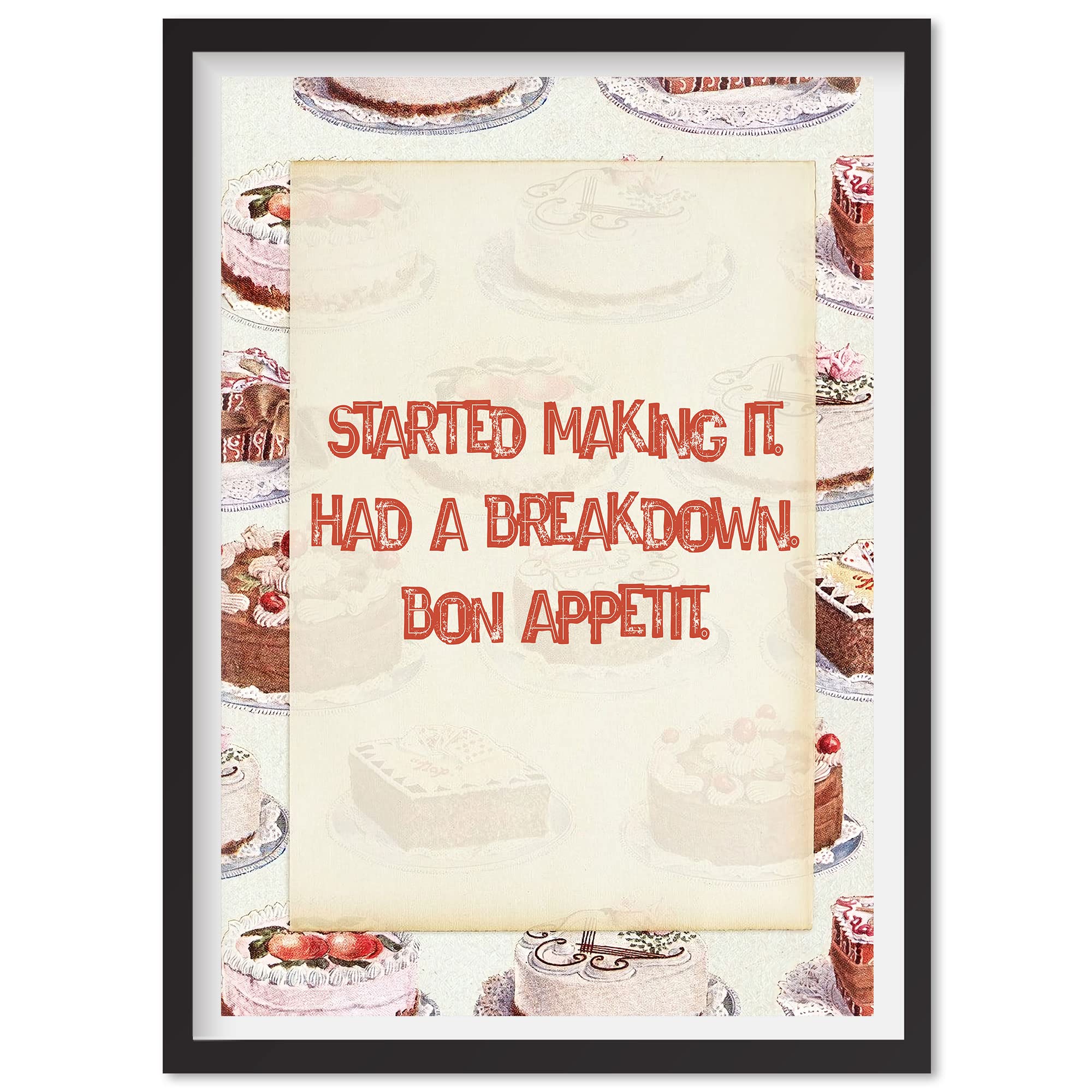 Bon Appetit Wall Art - Kitchen & Dining Room Decor for Chefs