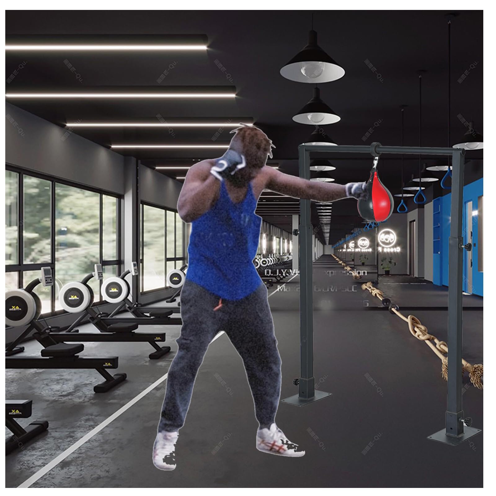 Speed Bag Boxing Punching Bag for Training - Adjustable Height Professional Boxing Equipment with Fast Response Stand | Perfect for Home Gym, Boxing Workouts & Fitness Training