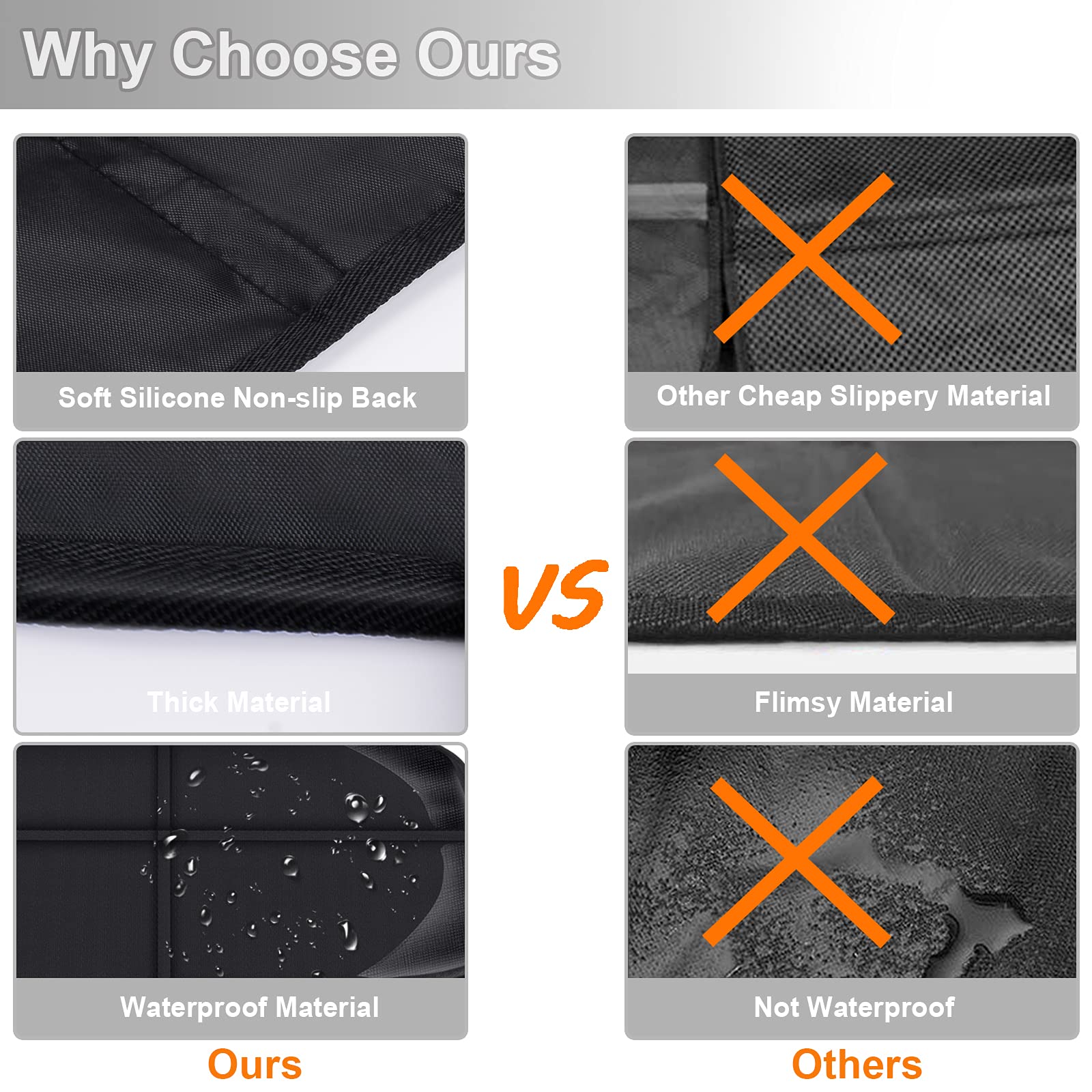 Waterproof 600D Fabric Car Seat Protector for Baby & Pets - Durable Auto Seat Cover with 2 Storage Pockets (1 Pack) | Perfect for Child Safety, Pet Protection & Vehicle Interior Care