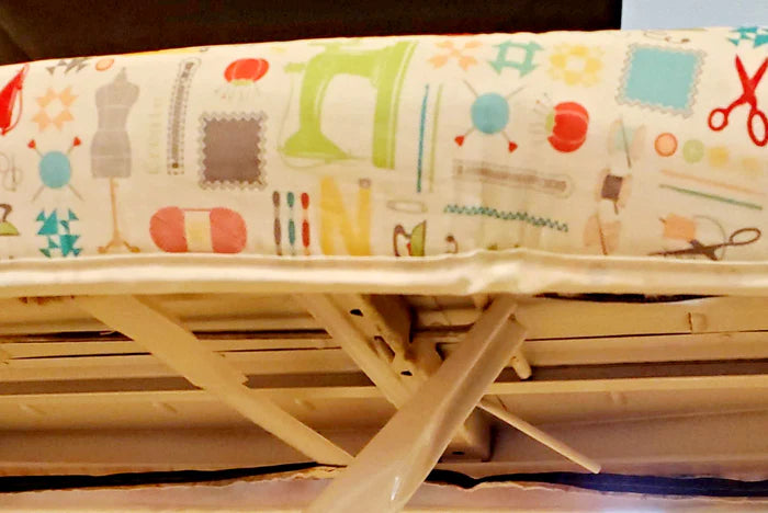 Premium Ironing Board Cover with Tomato Pin Cushion - Non-Slip Quilting Ironing Mat for Sewing & Crafting - Perfect for Quilters, Seamstresses & DIY Enthusiasts