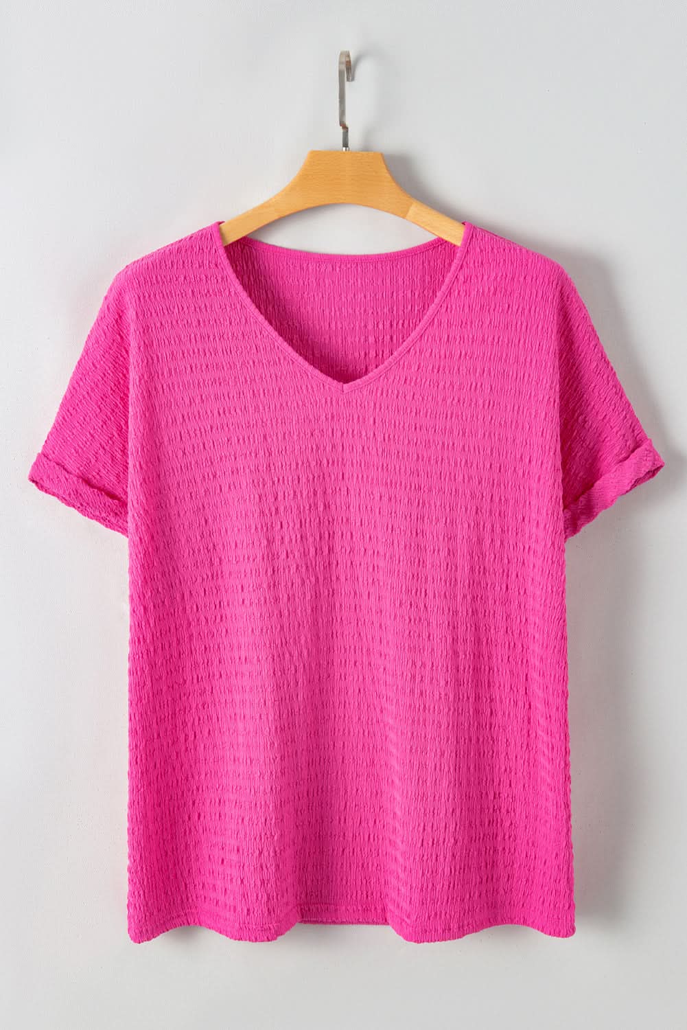 Bright Pink Plus Size T-Shirt for Women - Soft & Comfortable Casual Tee for Everyday Wear | Perfect for Outings, Workouts, and Relaxing at Home