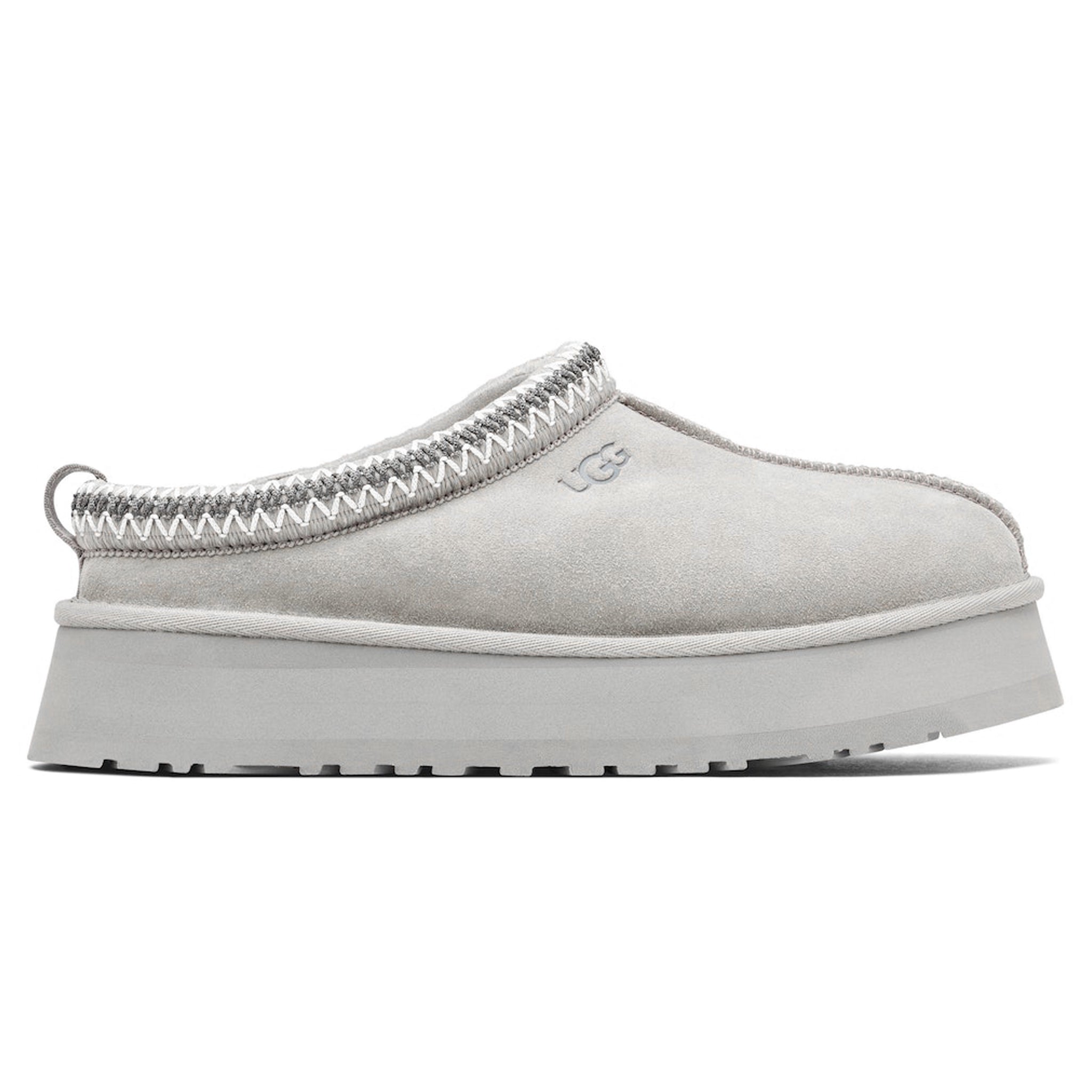 UGG Tazz Platform Slippers for Women - Seal Grey Fuzzy Indoor/Outdoor House Shoes - Cozy Winter & Fall Comfort for Home, Travel & Lounging