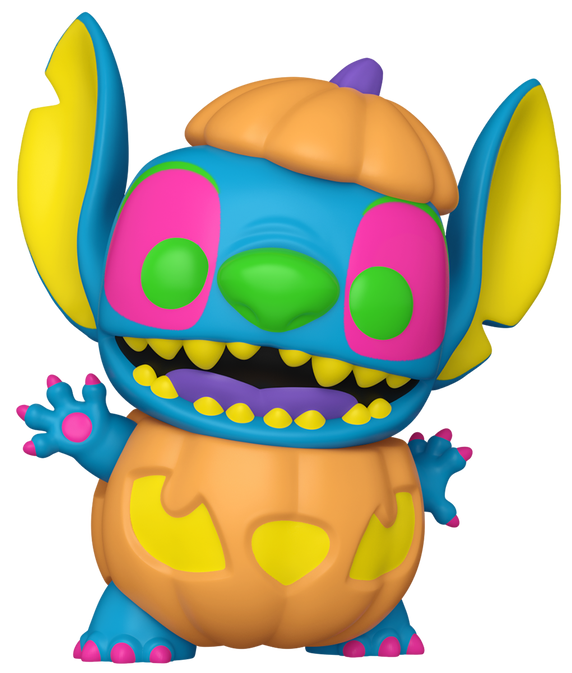 Funko Pop! Disney Lilo & Stitch - Pumpkin Stitch Black Light Vinyl Figure #1498 | Limited Edition Collectible for Halloween Decor & Disney Fans
