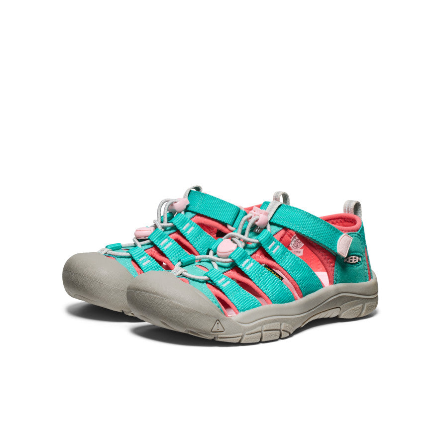 Newport H2 Kids' Sandals - Bright Aqua & Giggle Pink | Comfortable Beach & Pool Shoes for Boys and Girls | Perfect for Summer Outdoor Activities