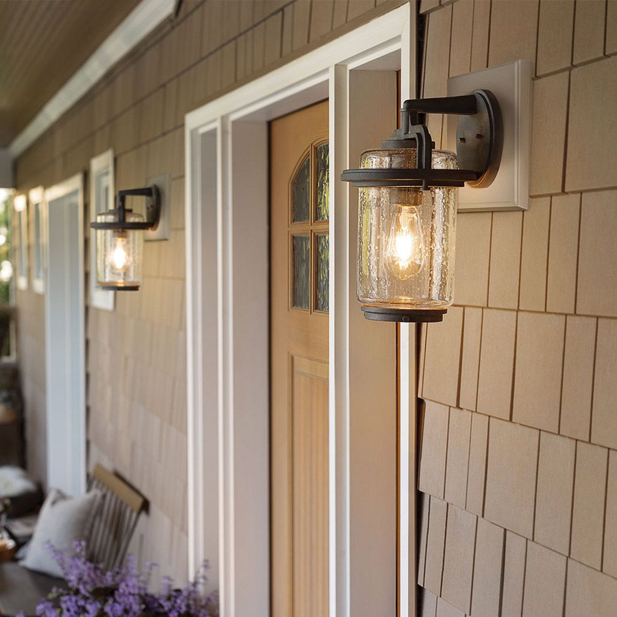 Andover 1 Light Small/Medium/Large Outdoor Wall Lantern - Weather Resistant Zinc Finish, E27 Socket, IP44 Rated - Perfect for Porch, Patio, Garden & Exterior Wall Lighting
