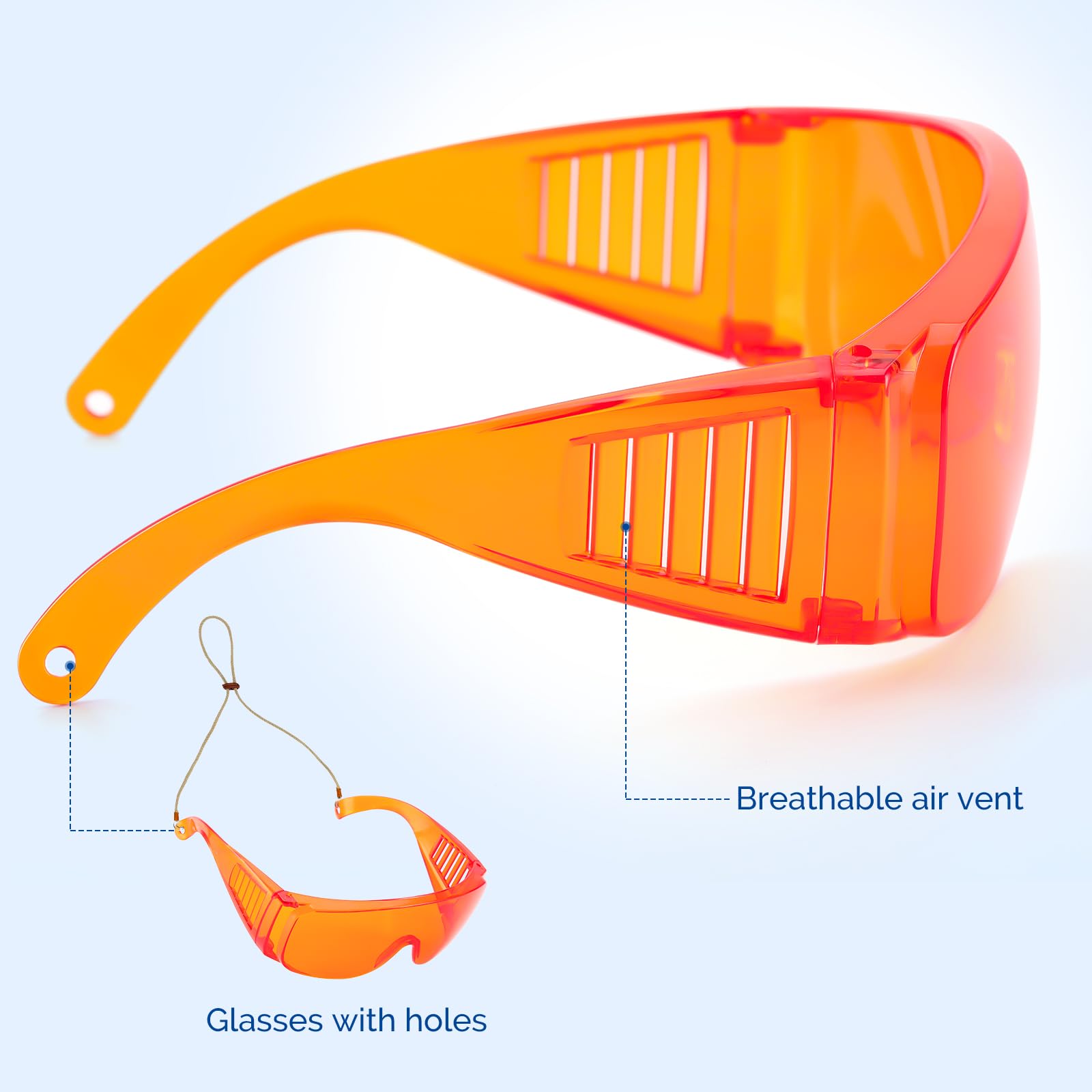 JMU Dental Curing Light Glasses - 1 Pack UV/LED Protection Eyewear for Teeth Whitening & Dental Procedures - Perfect for Dentists, Hygienists & At-Home Teeth Whitening Kits