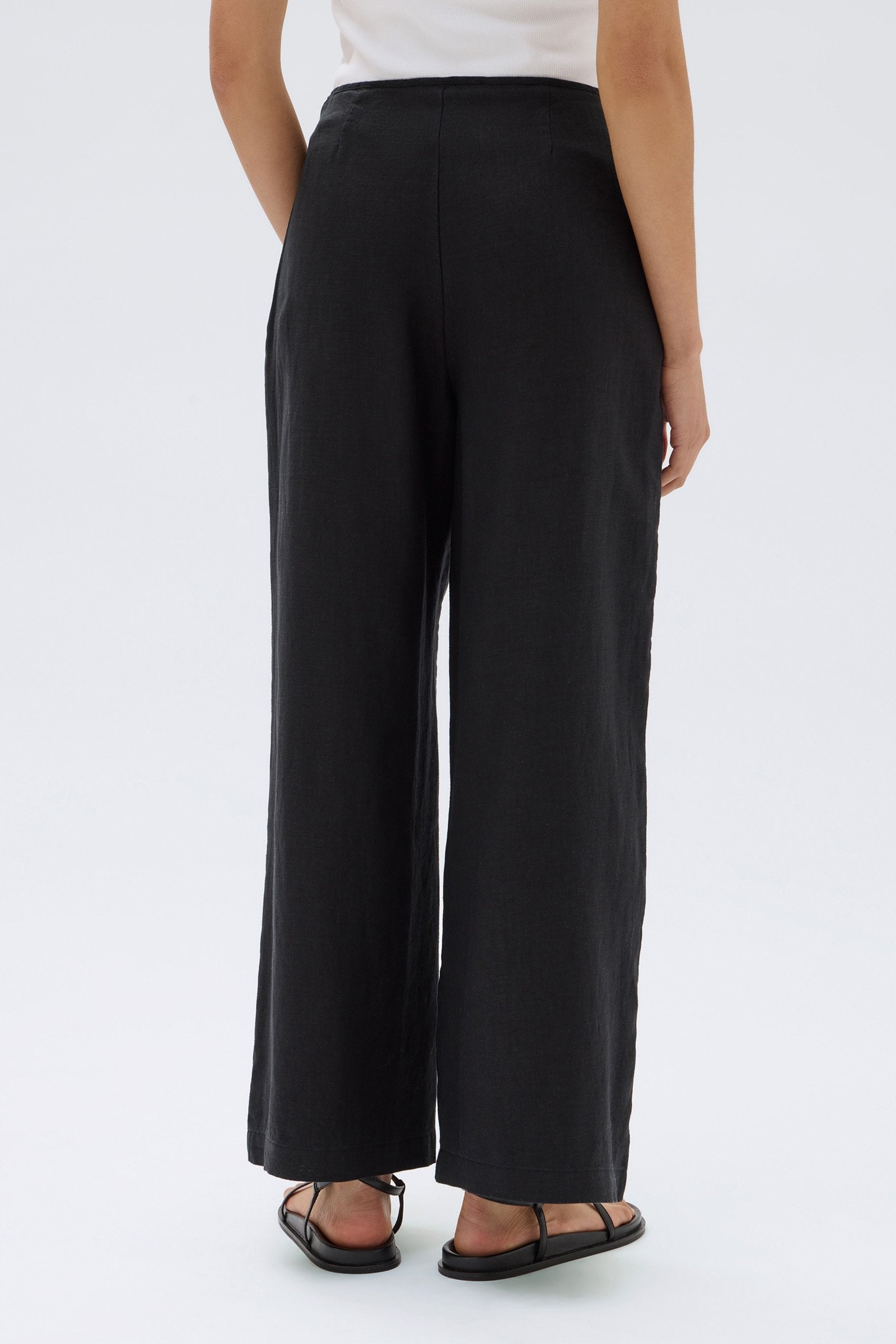 Blythe Linen Pants for Women - Soft & Breathable High Waisted Wide Leg Trousers - Perfect for Summer, Travel & Casual Outfits