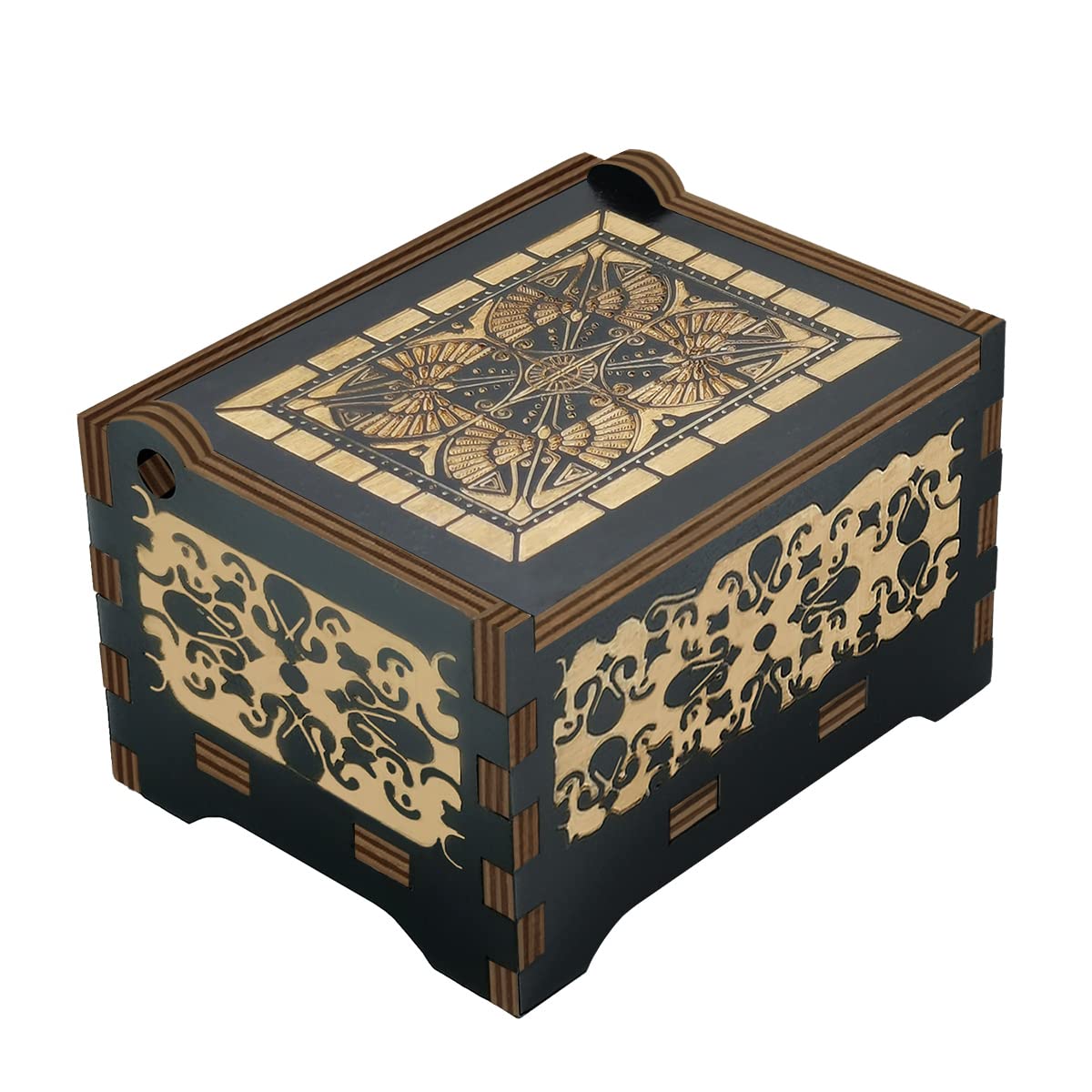 Sooharic 18-Note Antique Carved Wooden Music Box - Let It Be Musical Gift for Christmas, Birthday & Wedding | Handcrafted Music Mechanism, Home Decor & Collectible