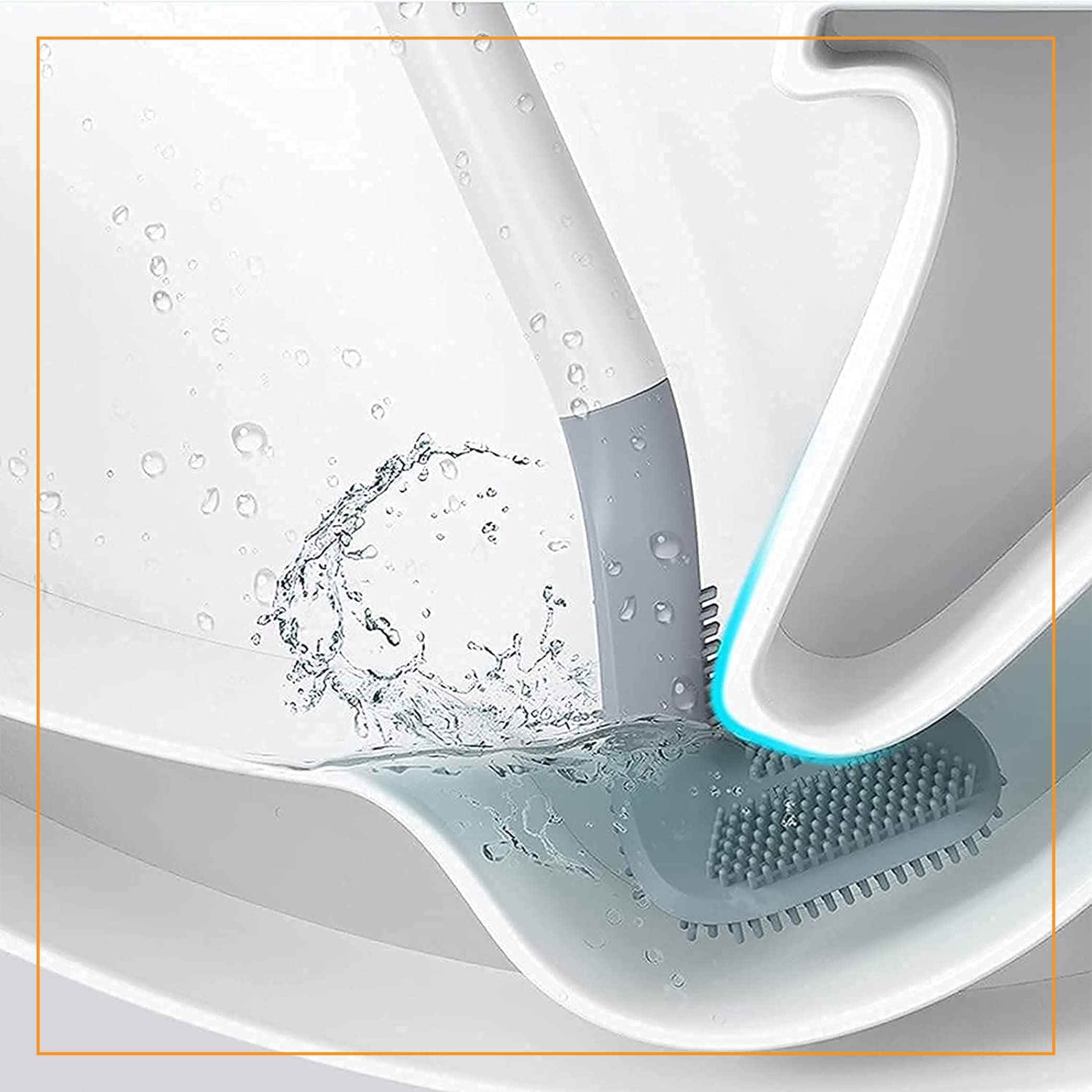 Cloud7 Golf Toilet Brush with Holder - Flexible Double-Sided for Western & Indian Toilets - Bathroom Cleaning Tool (2-Pack) for Home & Hotel Use