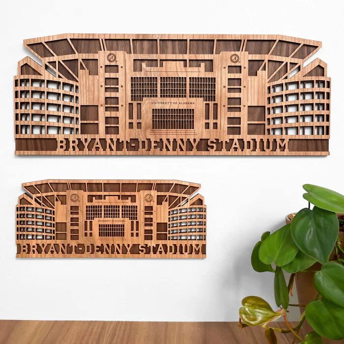 Official University of Alabama Crimson Tide Bryant-Denny Stadium Wall Art - NCAA Football Licensed Large Hanging Decor for Man Cave, Bar, Game Room, Dorm, Office & Apartment | Perfect for Alabama Fans & College Football Enthusiasts