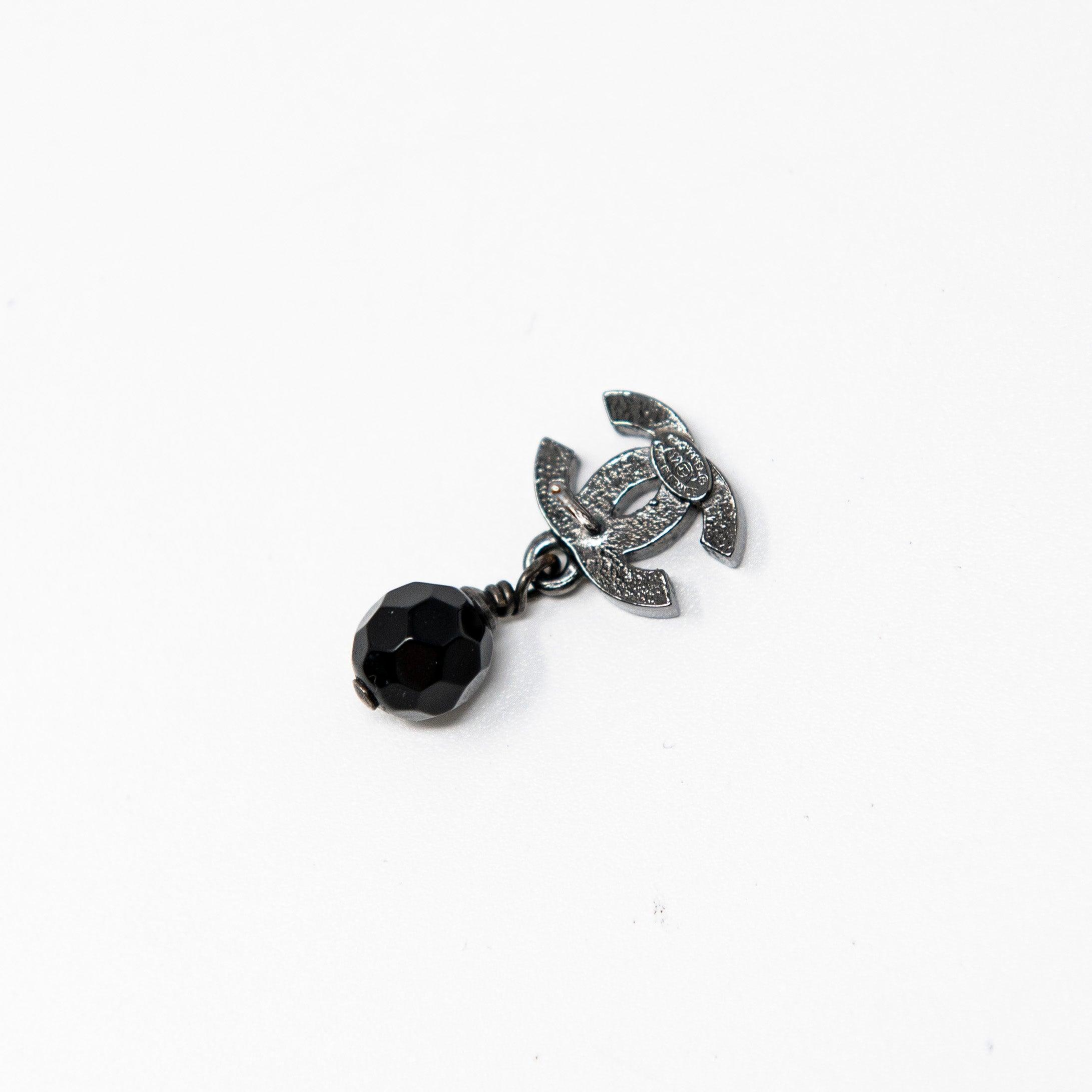 Chanel Black Bead CC Drop Earrings for Women - Luxury Fashion Jewelry for Parties, Weddings & Special Occasions