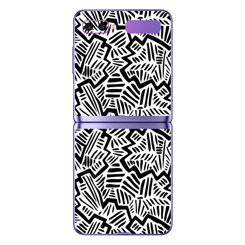 MightySkins Protective Vinyl Skin for Samsung Galaxy Z Flip 5 | Abstract Black Design | Durable Scratch-Resistant Decal Wrap | Easy to Install & Remove | Made in USA | Perfect for Daily Use, Travel & Style Protection