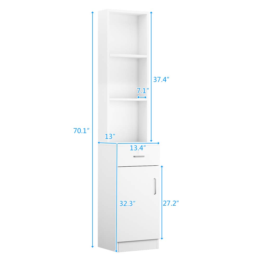 Wall Mount Salon Stations for Hair Stylists & Barbers - 3-Tier Storage Shelf, Large Lockable Drawers (13.4