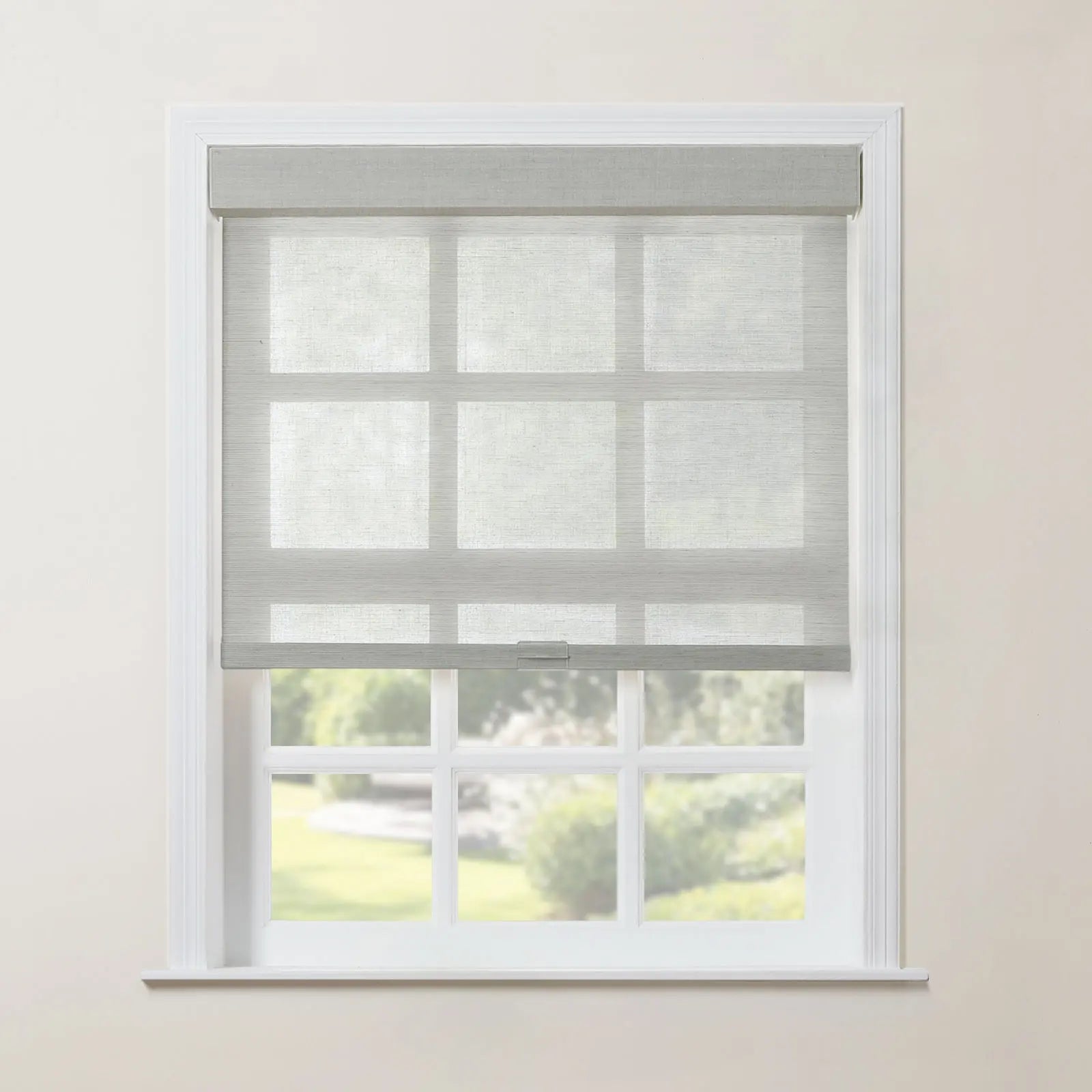 Rae Natural Jute Woven Wood Roller Shades Cordless - Eco-Friendly Window Coverings for Living Room, Bedroom & Home Decor