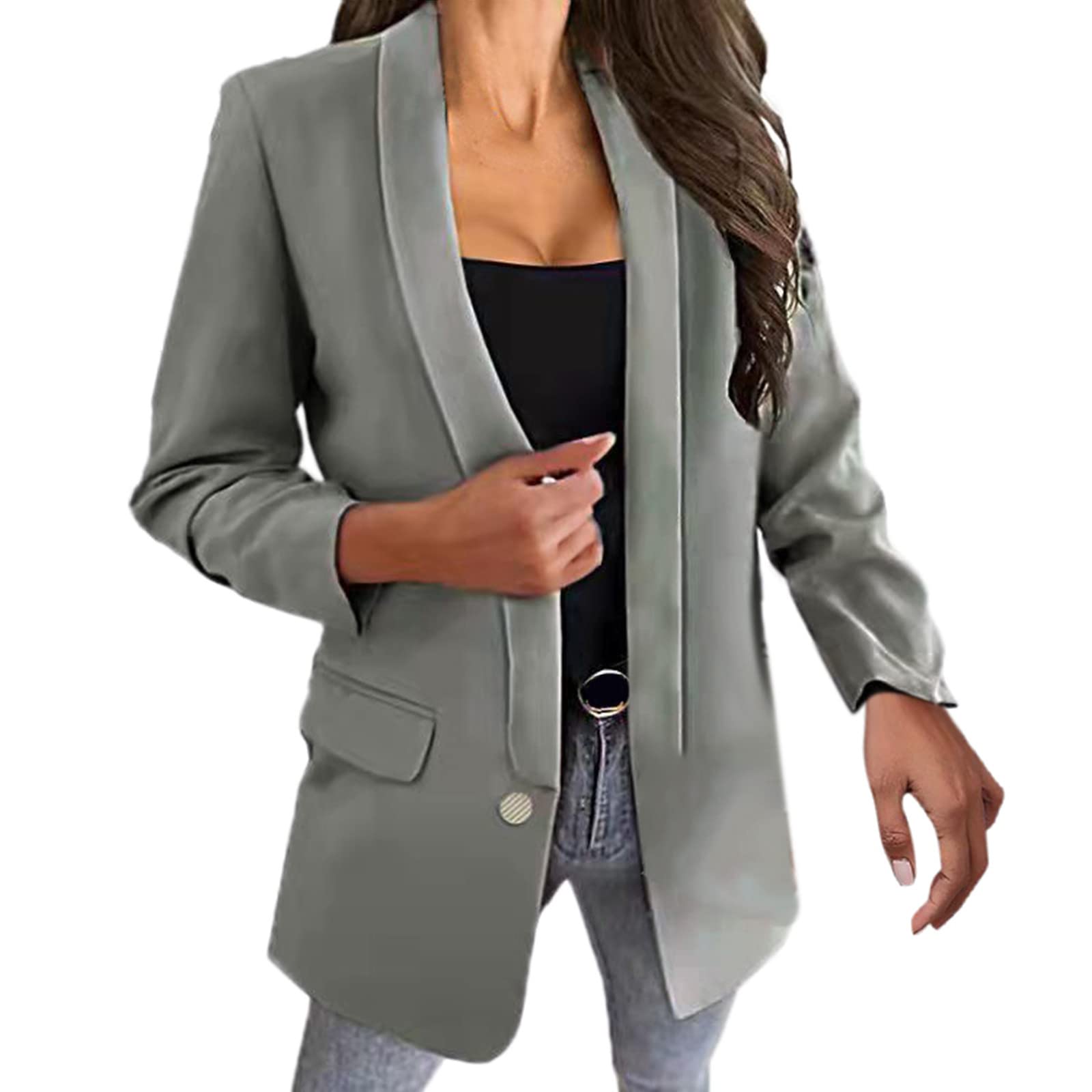 Women's Oversized Blazer - Double Breasted Corduroy Jacket with Long Sleeves & Hood for Work, Office & Casual Wear | Stylish Fall & Winter Outerwear for Women
