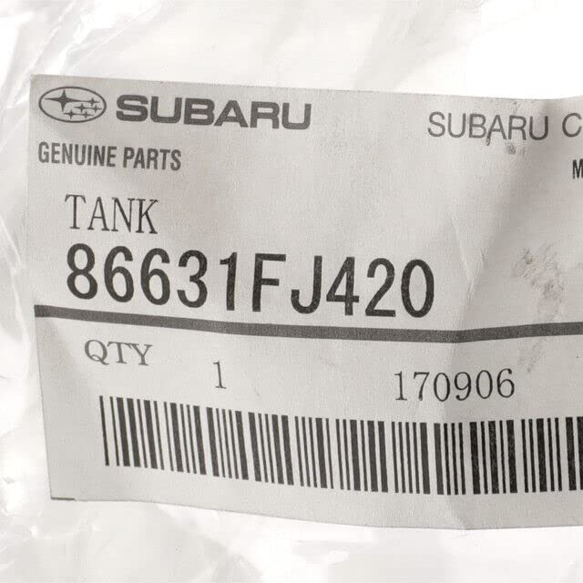 Genuine Subaru 86631FJ420 Front Washer Tank - OEM Replacement Part (1 Pack) - Perfect for Subaru Forester, Outback, Crosstrek Windshield Cleaning System