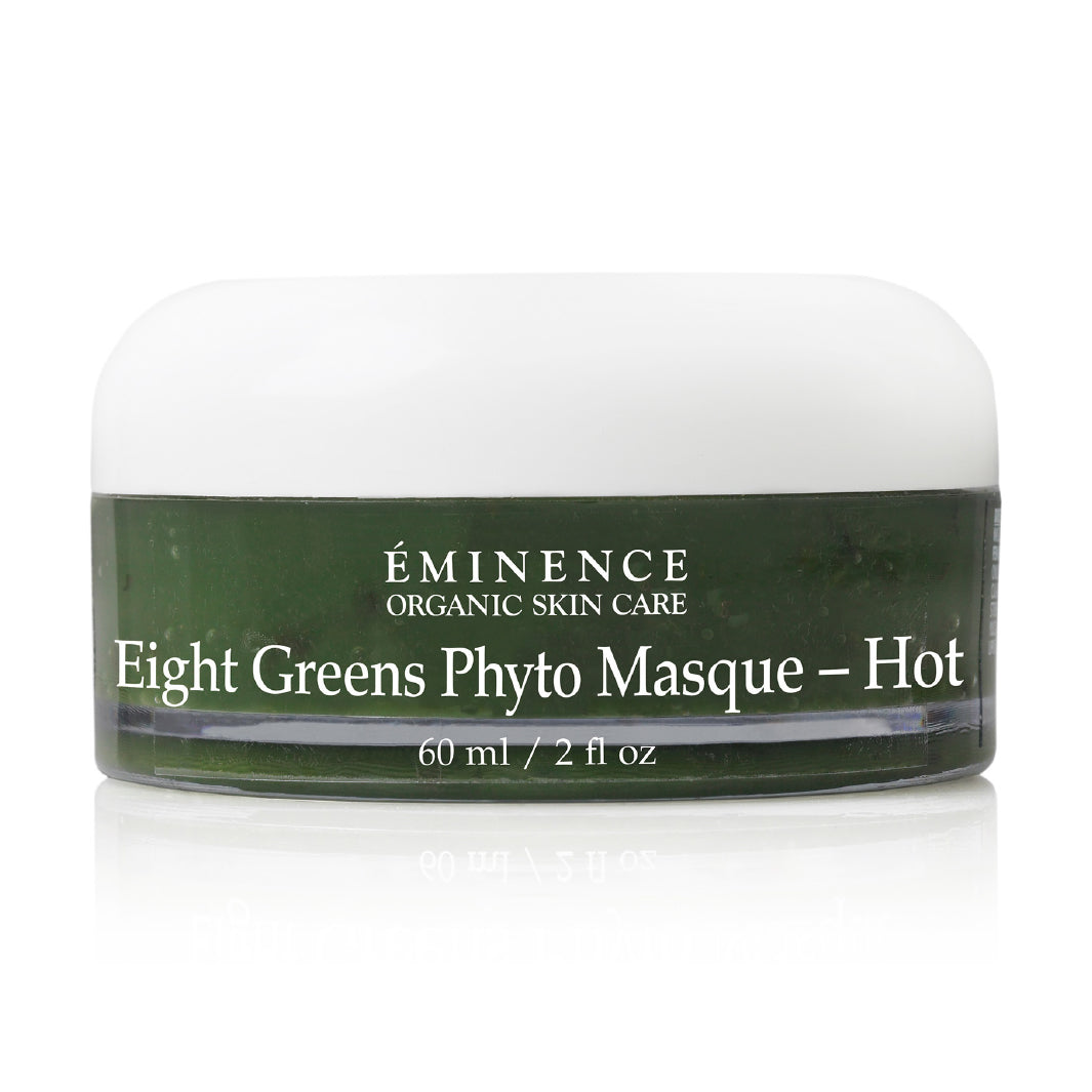 Eminence Organics Eight Greens Phyto Masque - Hot | Detoxifying & Rejuvenating Facial Mask for Glowing Skin | Spa & At-Home Skincare Treatment