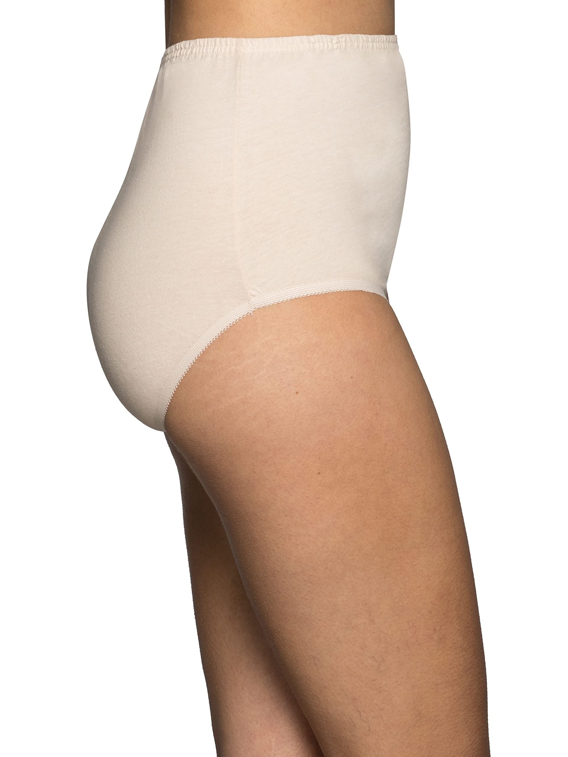 Vanity Fair Women's Cotton Underwear - Perfectly Yours Traditional Brief Panties for Everyday Comfort & Support | Soft Breathable Ladies Underwear for Work, Sleep & Relaxation