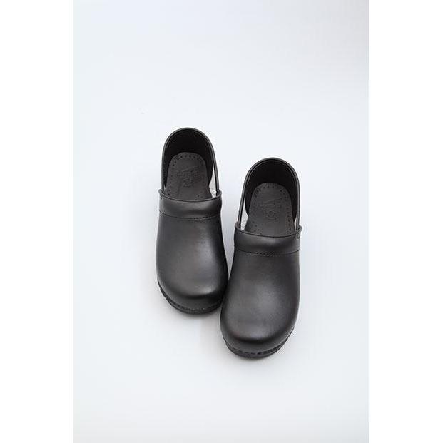 DANSKO Professional Black Leather Clogs for Women - Comfortable Slip-Resistant Work Shoes for Nurses, Chefs & Healthcare Workers